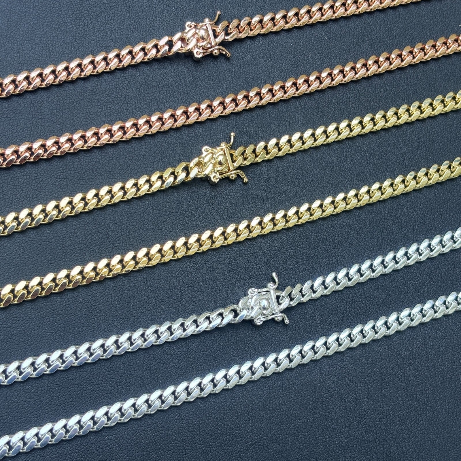 5mm sterling silver Miami Cuban link chains