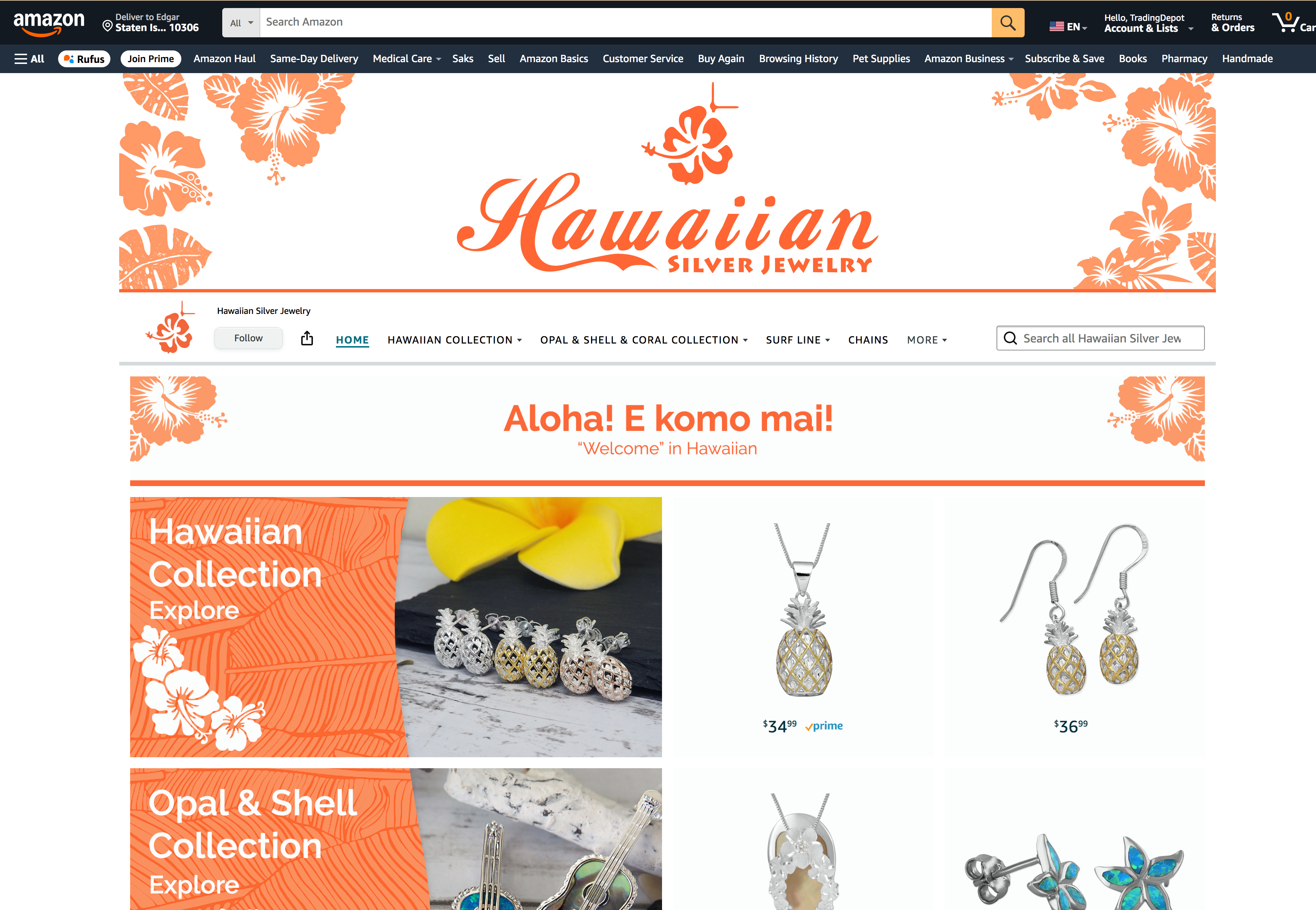 Hawaiin silver jewelry amazon