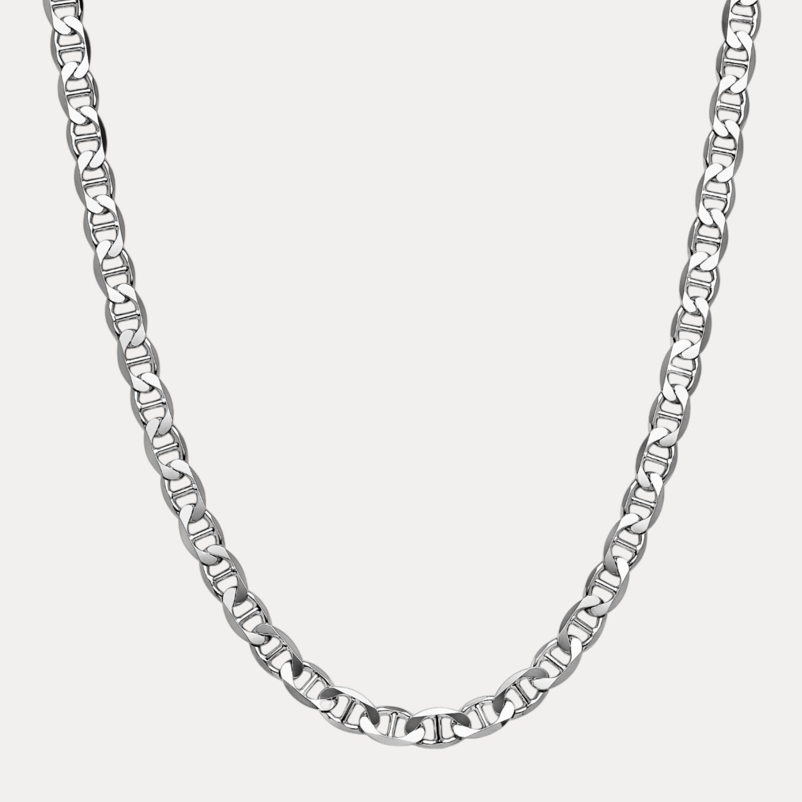925 Sterling Silver 10mm Mariner Chain Necklace
