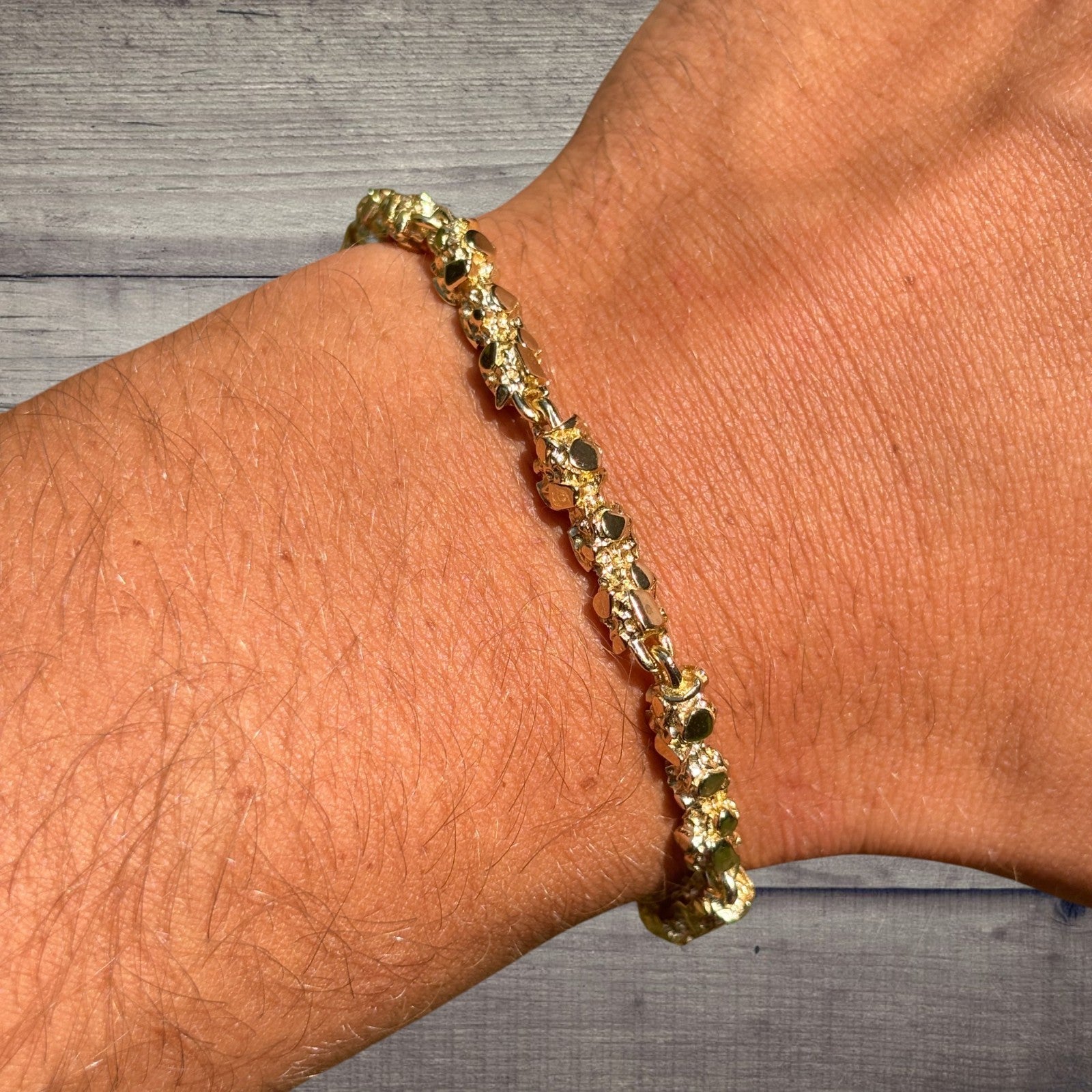 925 Sterling Silver 5mm Nugget Bracelet