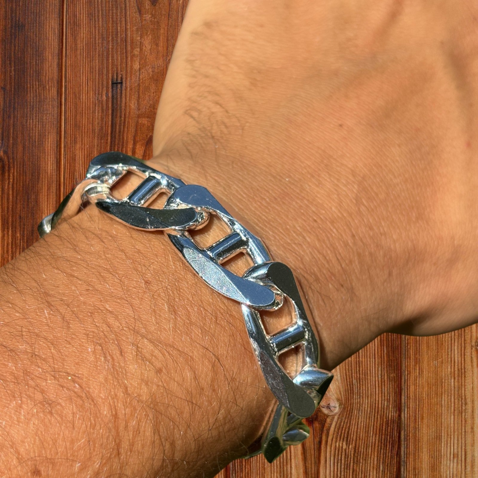 925 Sterling Silver 16mm Mariner Bracelet