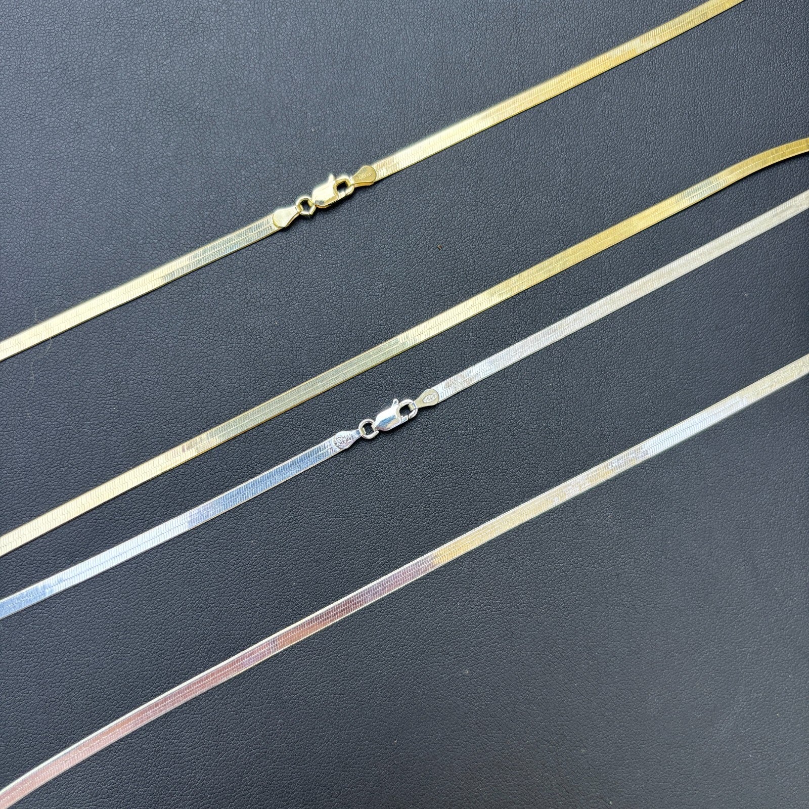 925 Sterling Silver 3.5mm Herringbone Chain Necklace