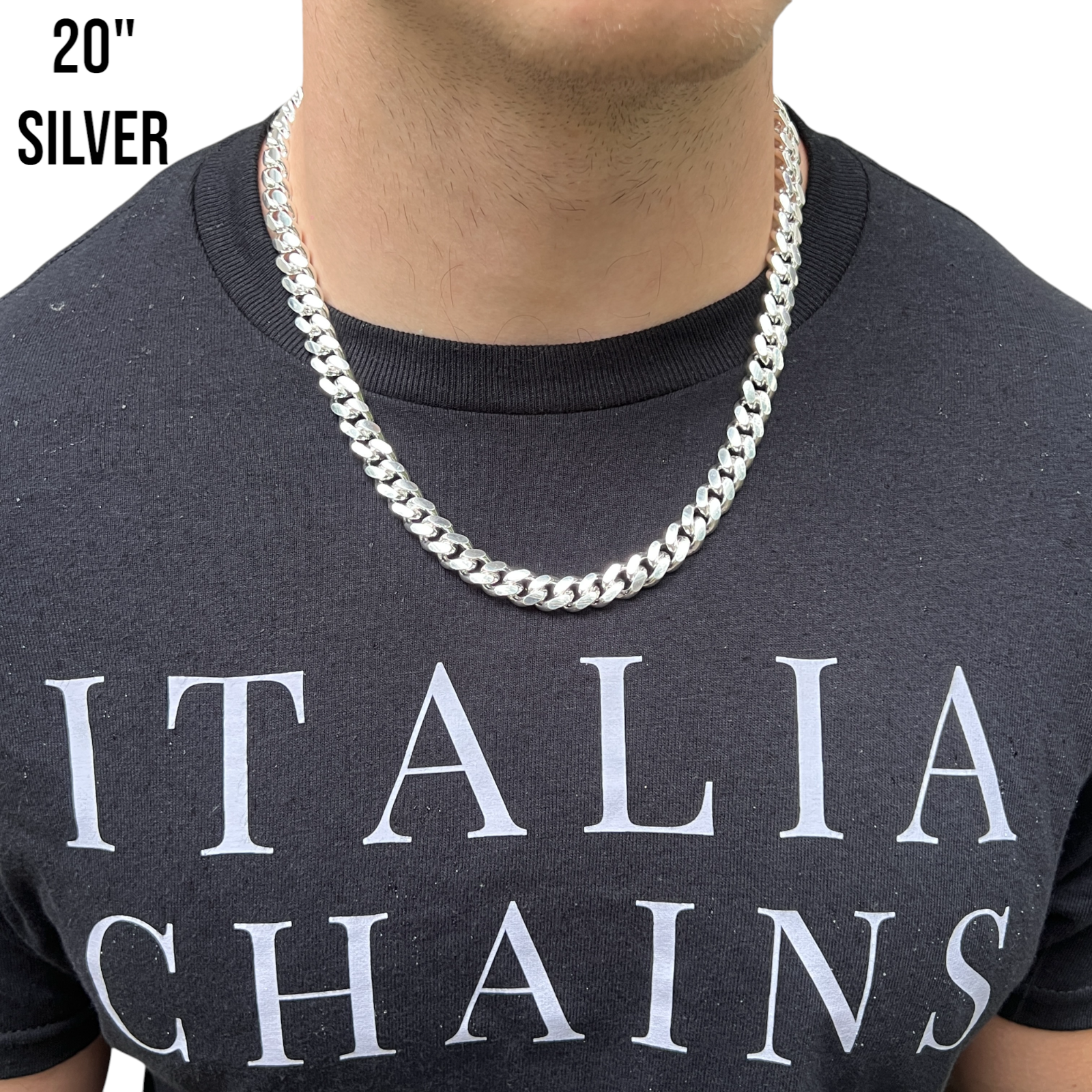 925 Sterling Silver 10mm Miami Cuban Chain Necklace