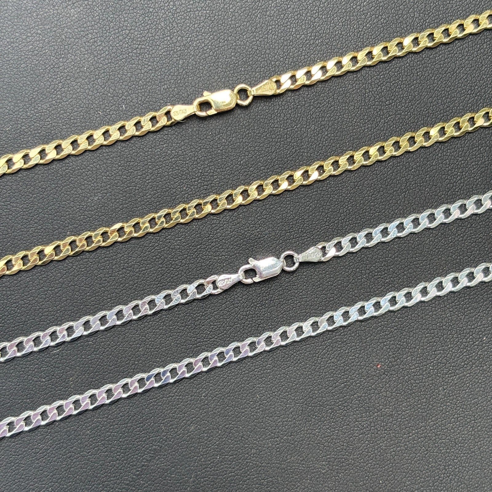 925 Sterling Silver 4mm Curb Chain Necklace
