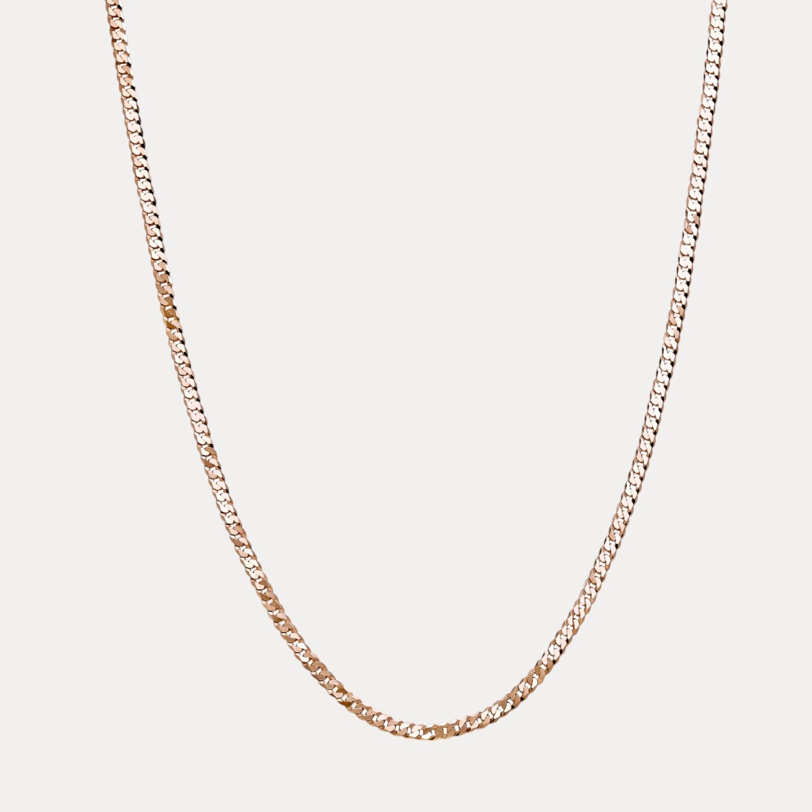 925 Sterling Silver 5mm Flat Curb Cuban Chain Necklace