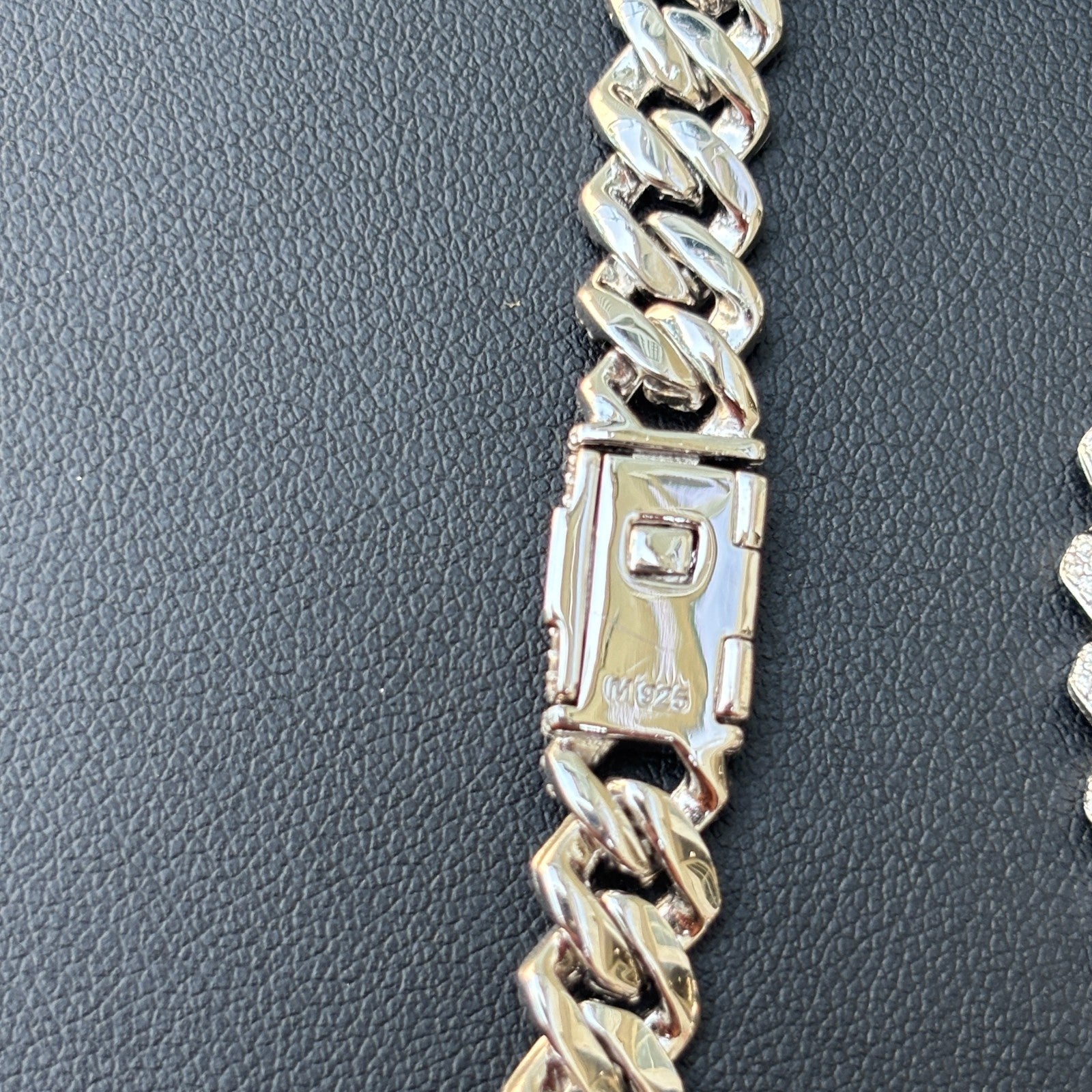 925 Sterling Silver 8mm Moissanite Miami Cuban Prong Chain Necklace