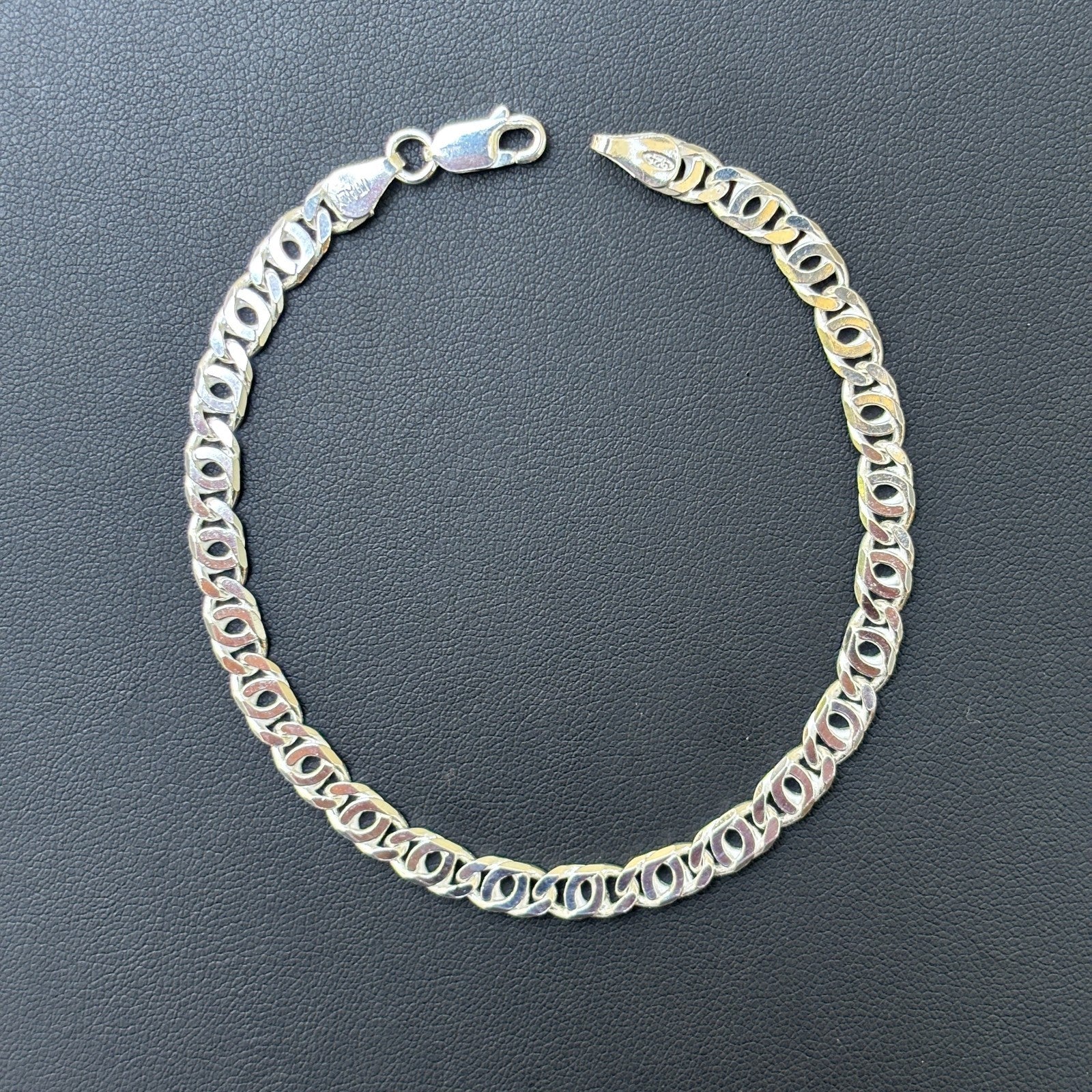 925 Sterling Silver 5.5mm Tiger Eye Bracelet