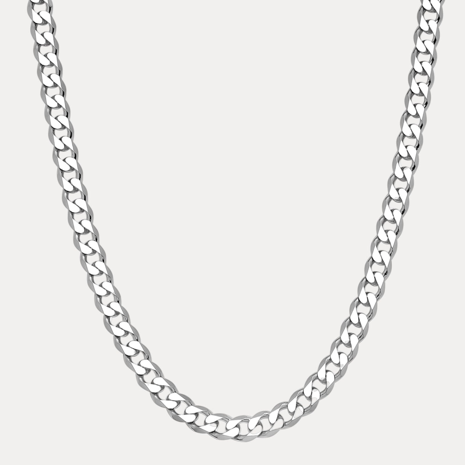 925 Sterling Silver 12mm Curb Chain Necklace