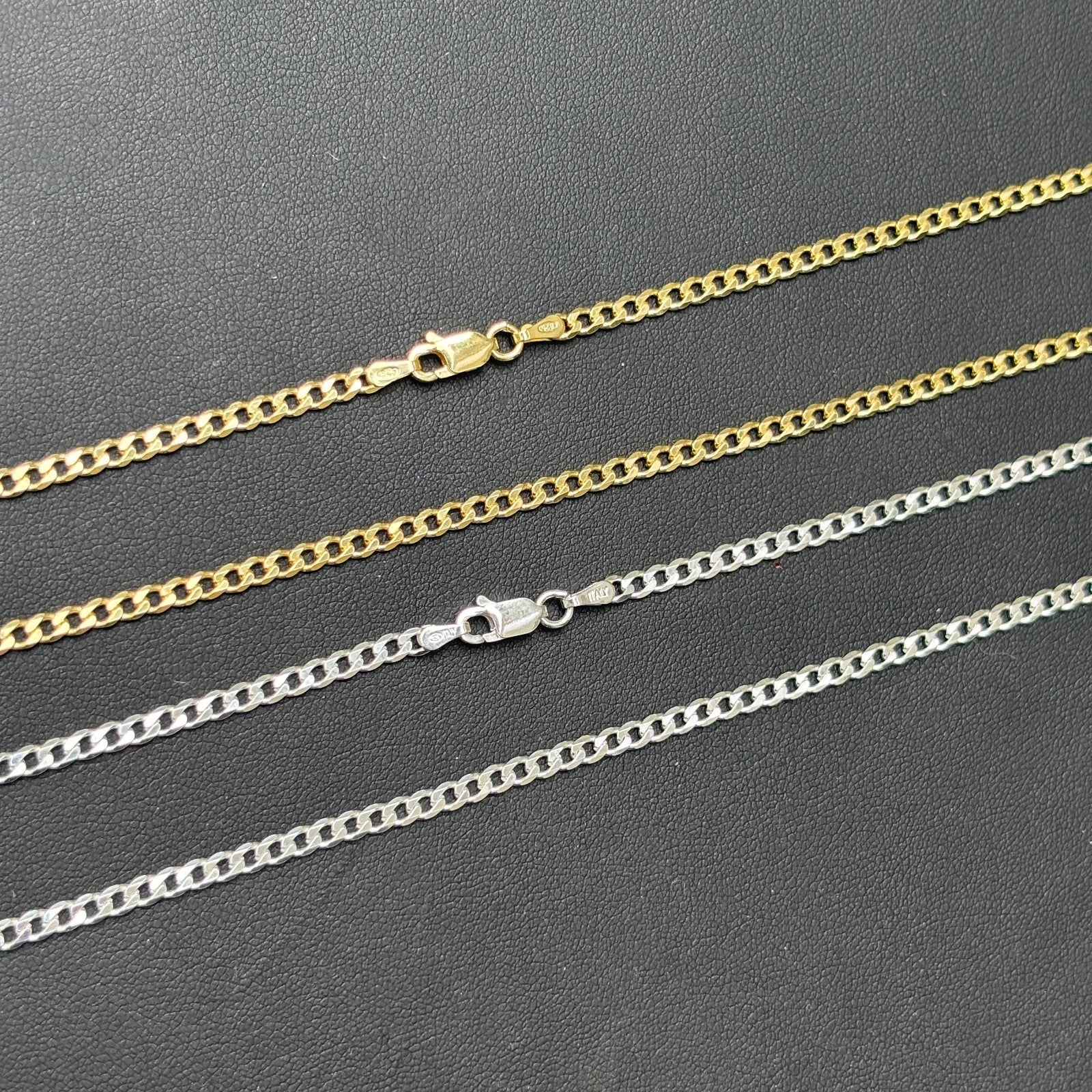 925 Sterling Silver 3mm Curb Chain Necklace