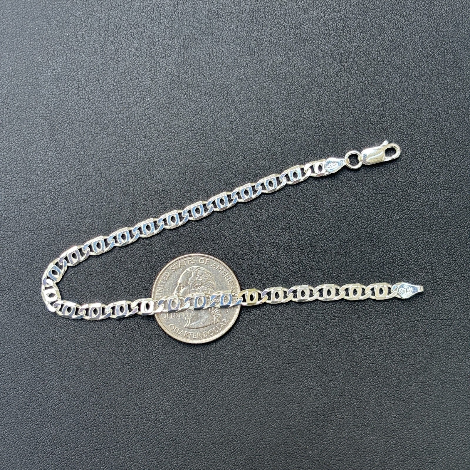 925 Sterling Silver 4.5mm Tiger Eye Bracelet