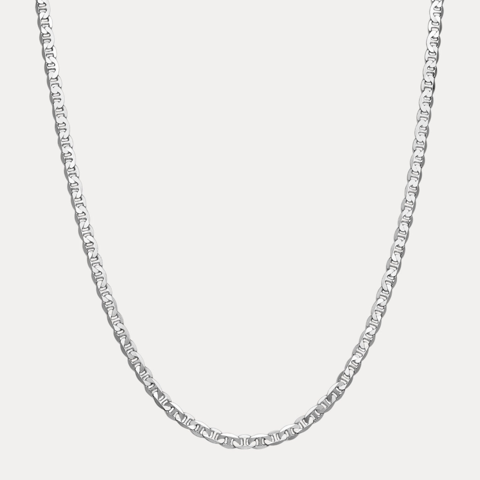 925 Sterling Silver 6mm Mariner Chain Necklace