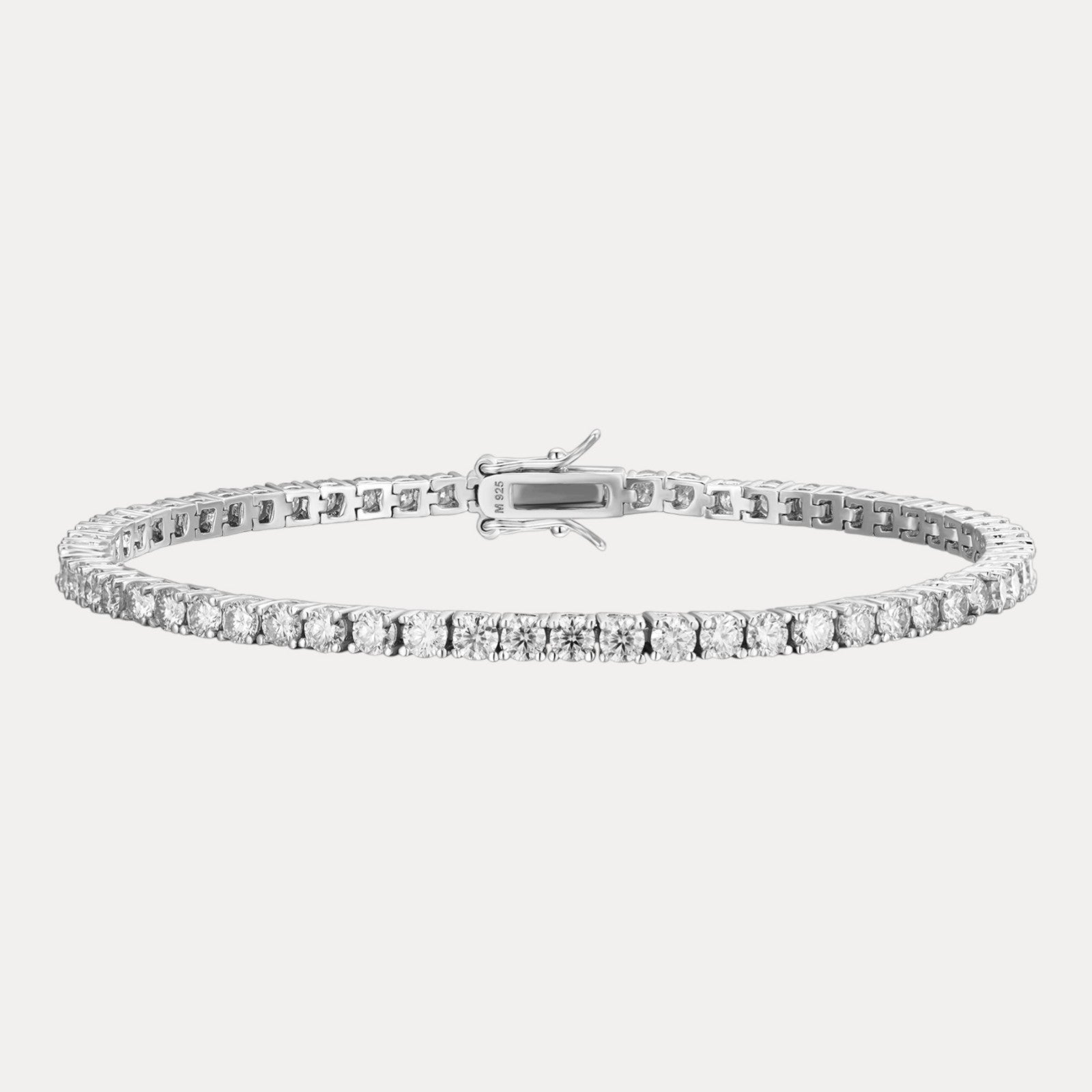 925 Sterling Silver 3mm Tennis Bracelet - CZ Or Moissanite