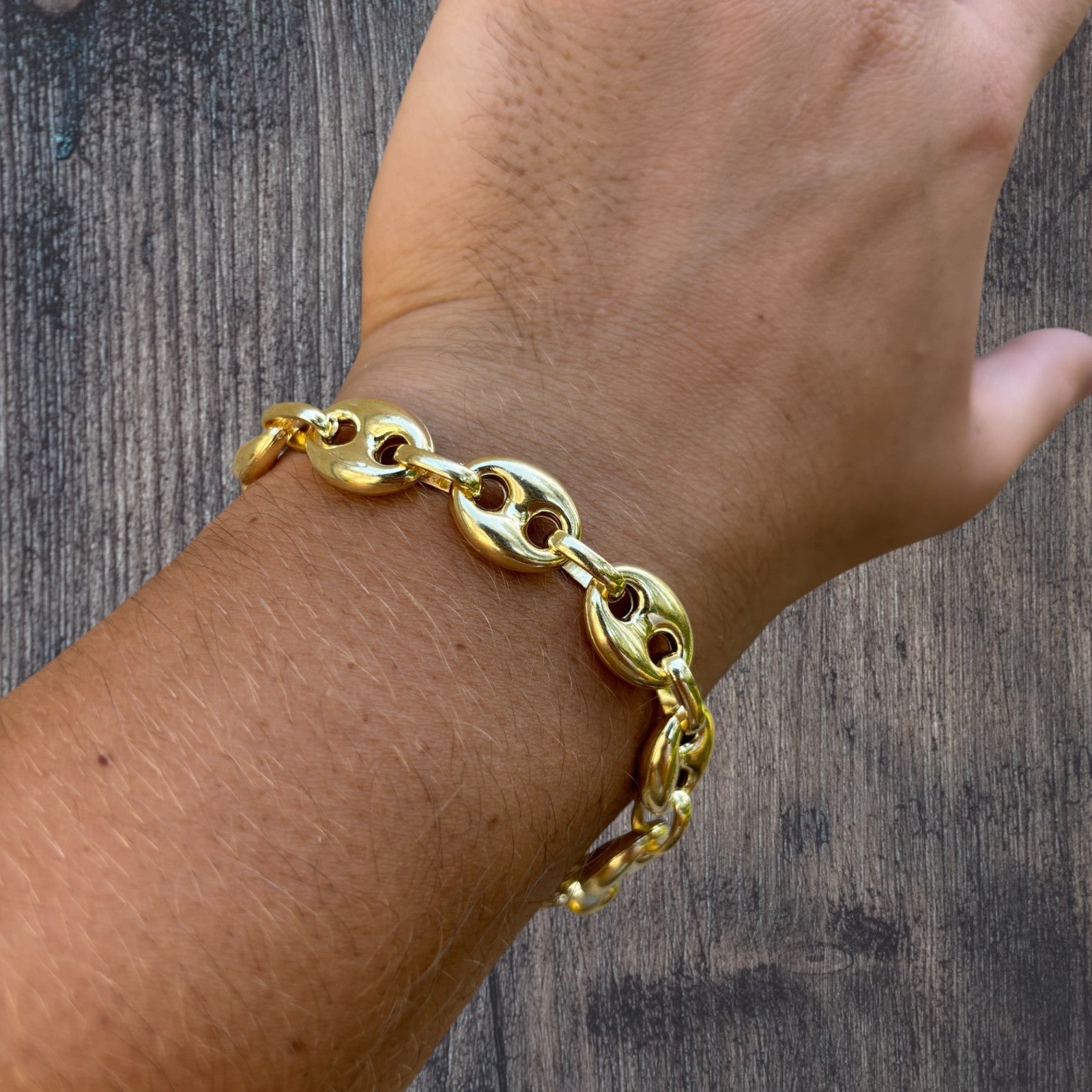 925 Sterling Silver 12mm Puffed Gucci Bracelet