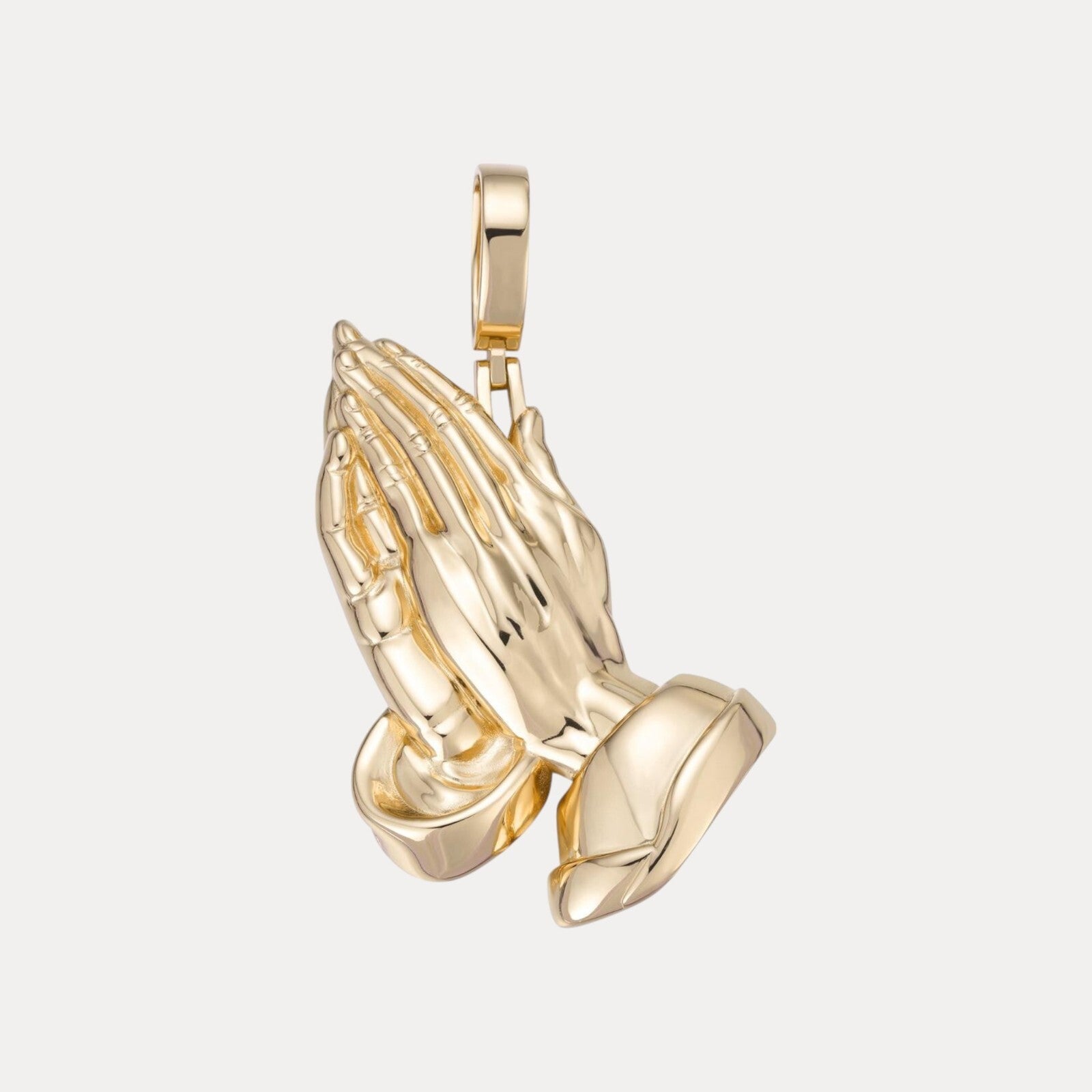 925 Sterling Silver Praying Hands Pendant - Small