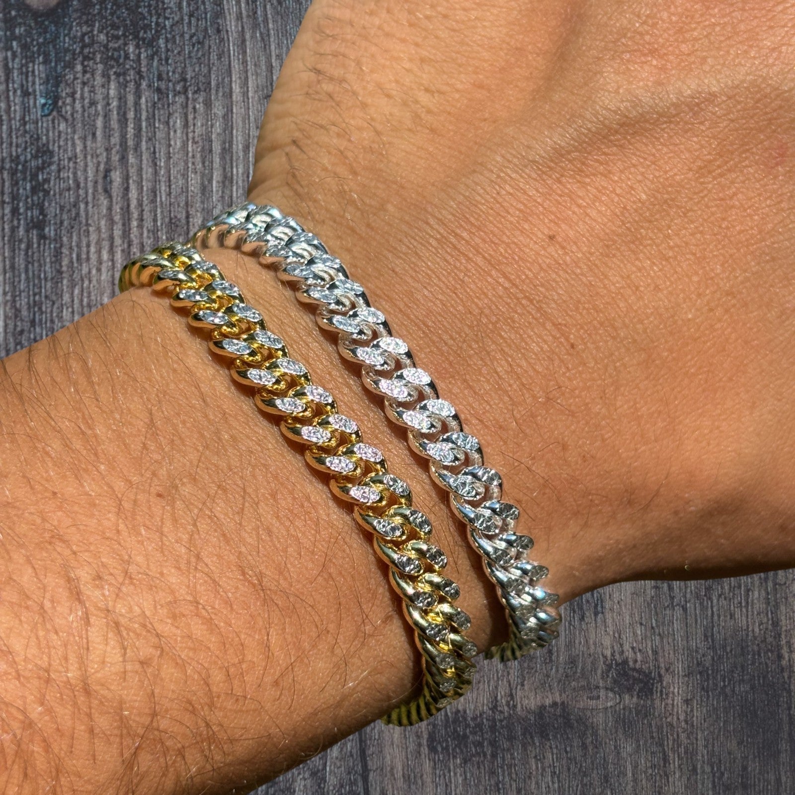 925 Sterling Silver 7mm Diamond Cut Miami Cuban Bracelet