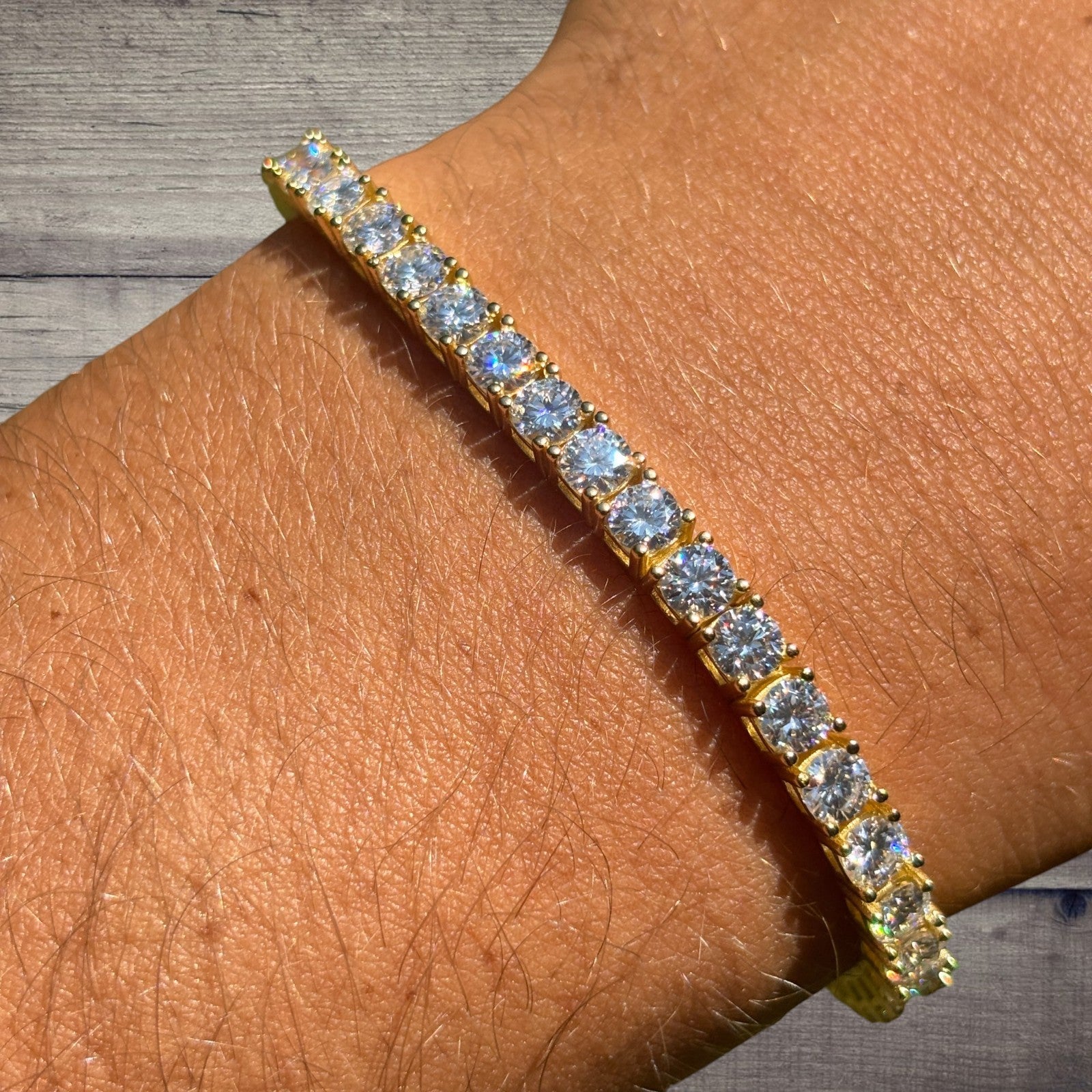 925 Sterling Silver 4mm Tennis Bracelet - CZ Or Moissanite