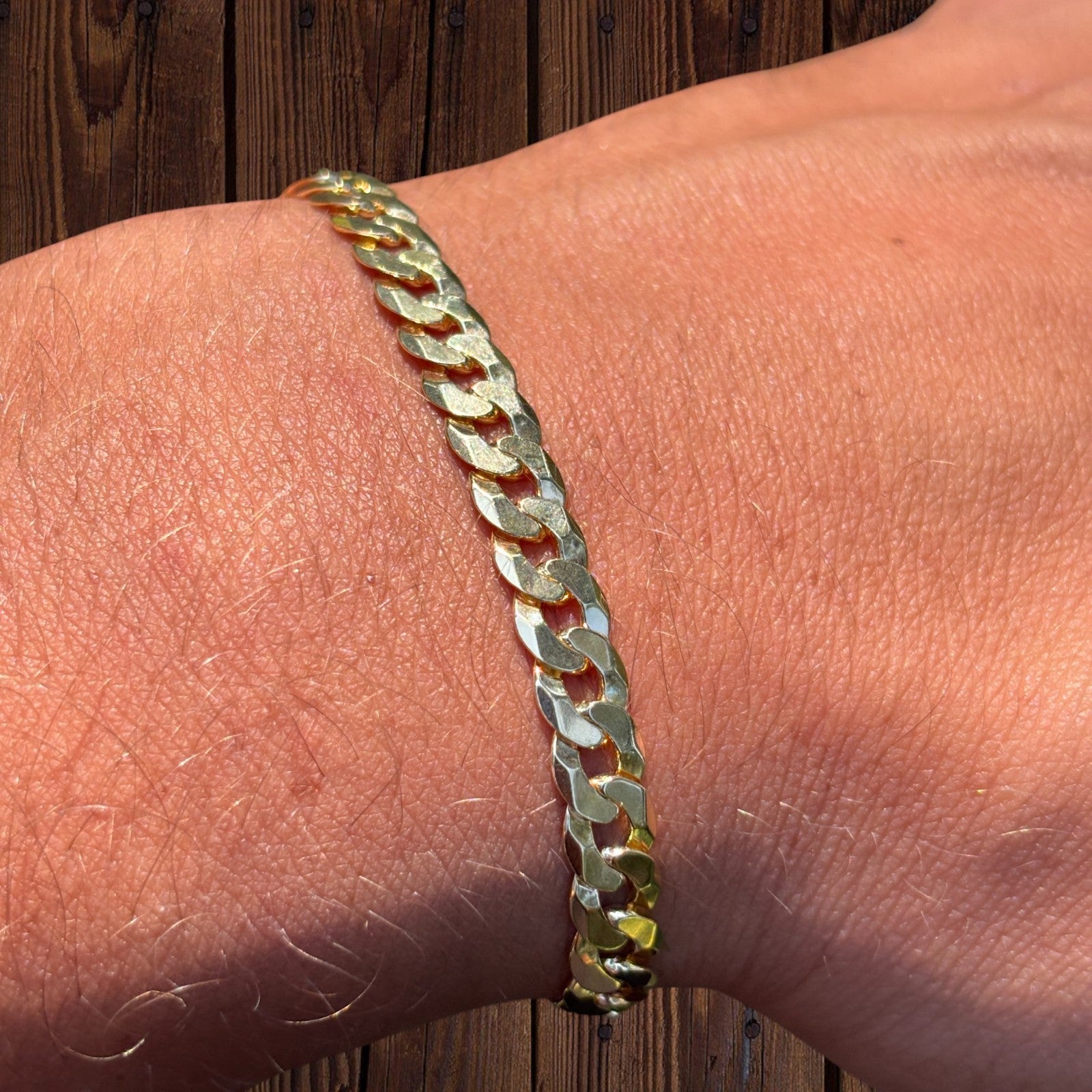 925 Sterling Silver 6mm Flat Curb Bracelet