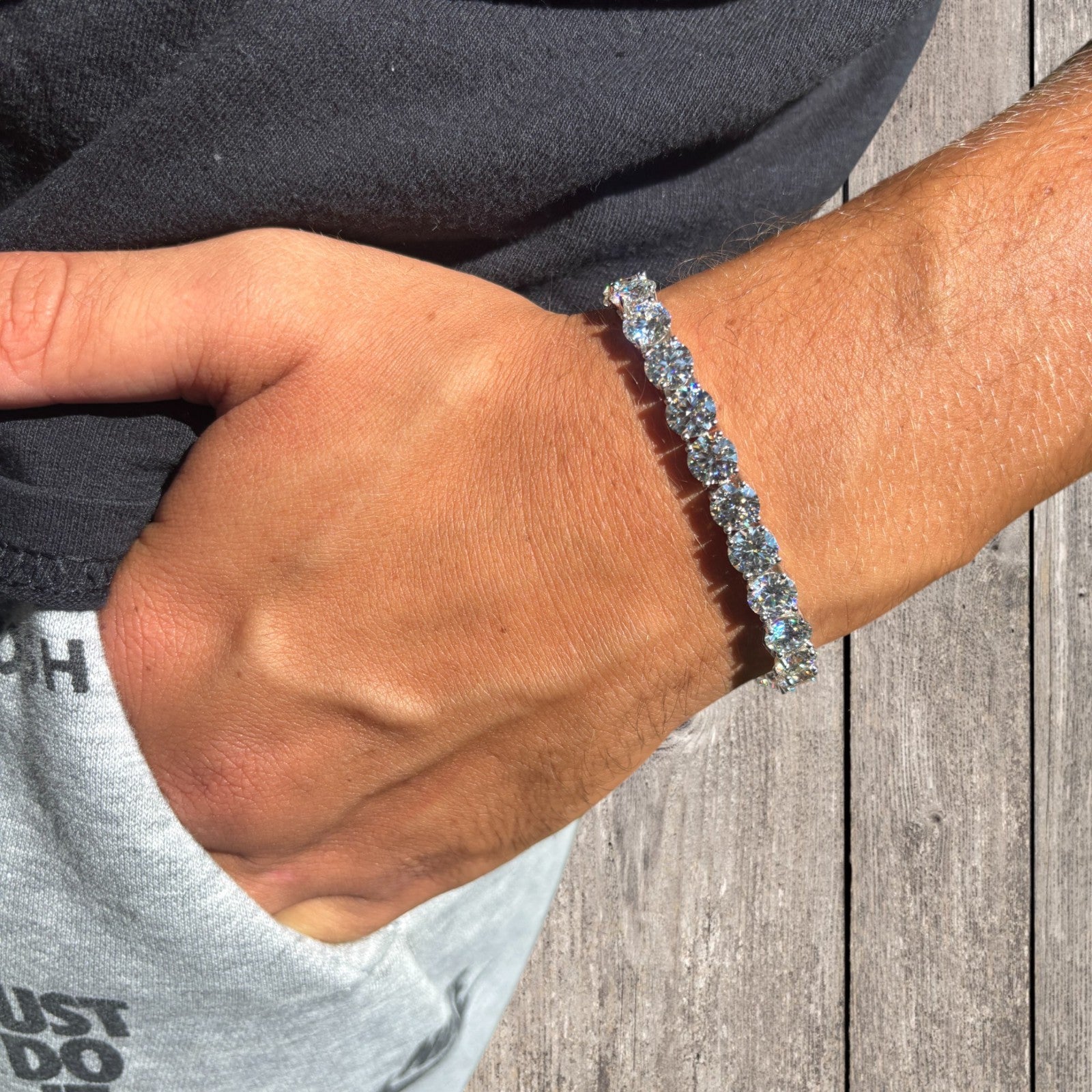 925 Sterling Silver 7mm Tennis Bracelet - CZ Or Moissanite