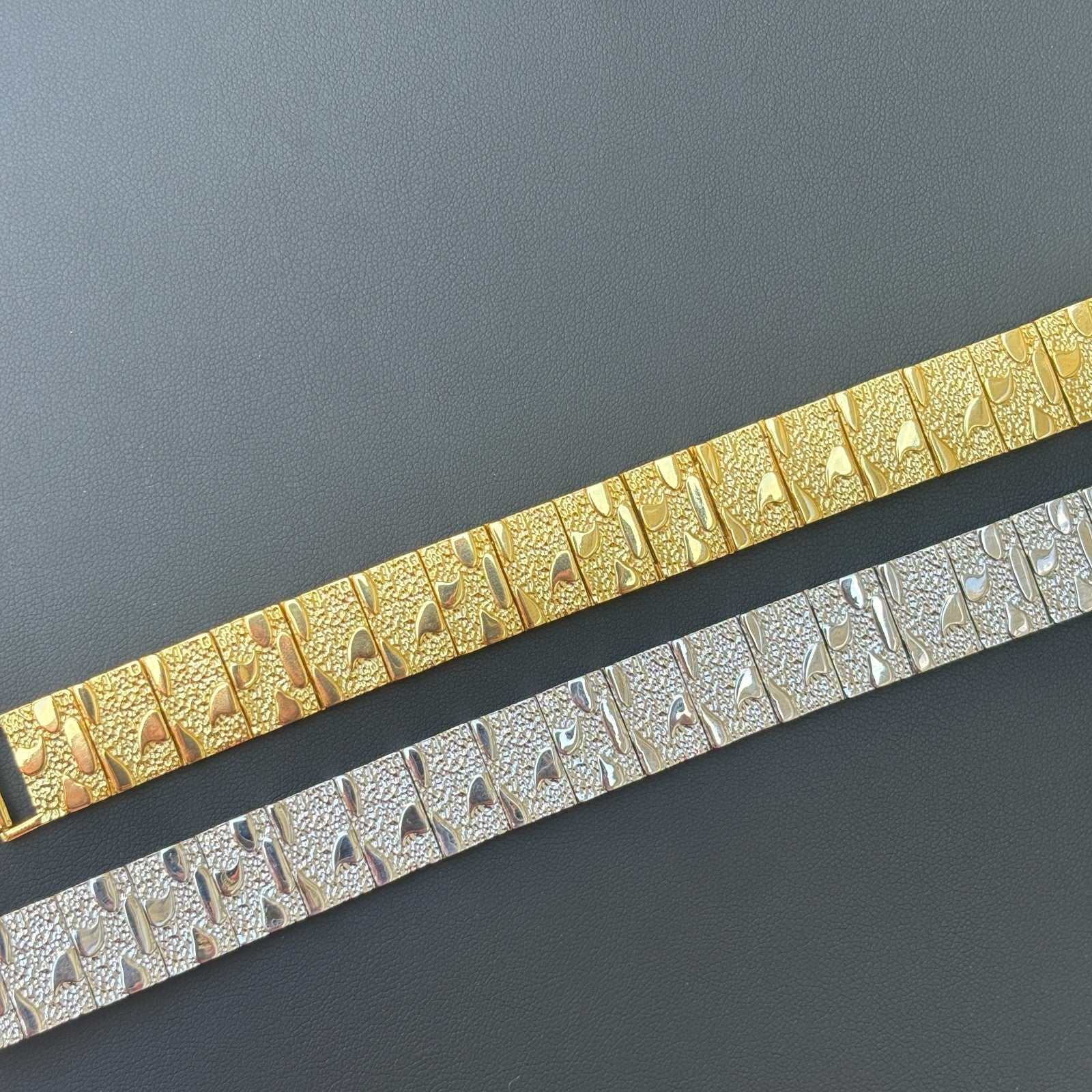 925 Sterling Silver 16mm Custom Nugget Link Bracelet