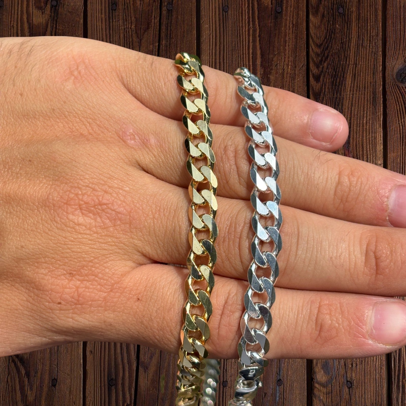 925 Sterling Silver 8mm Curb Chain Necklace