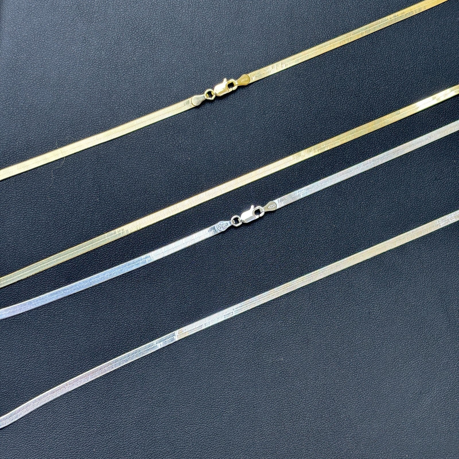 925 Sterling Silver 3.5mm Herringbone Chain Necklace