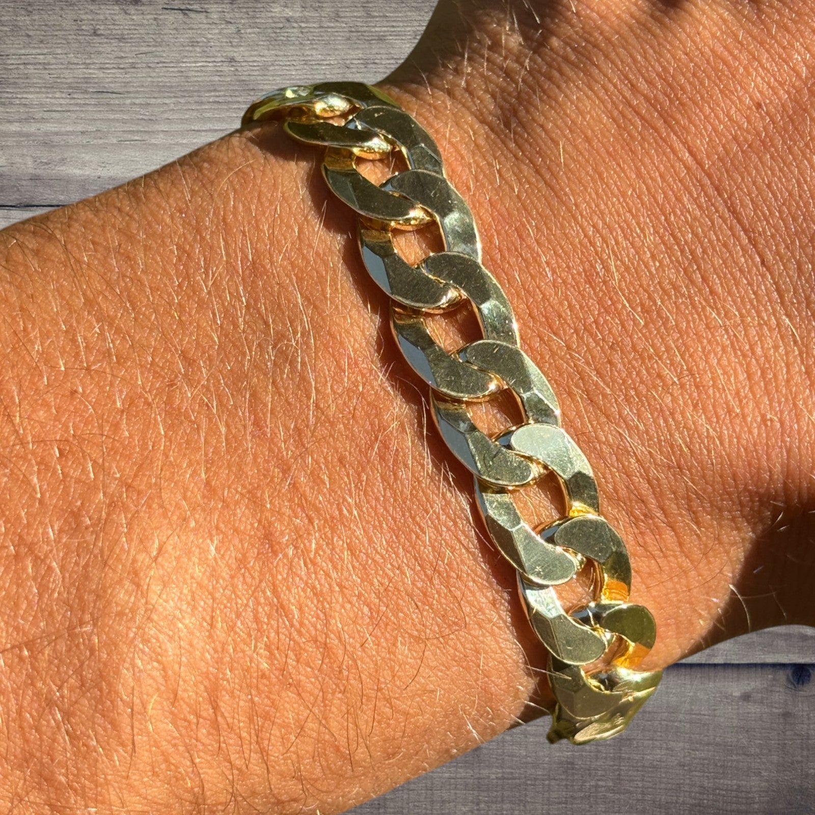 925 Sterling Silver 10.5mm Flat Curb Bracelet