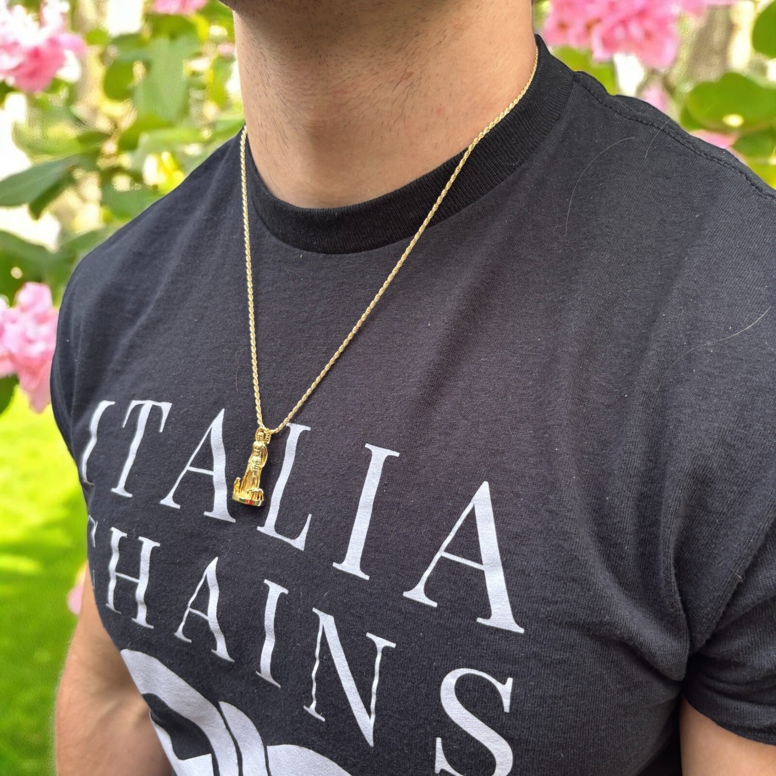 925 Sterling Silver St Lazarus San Lazaro Pendant - Small