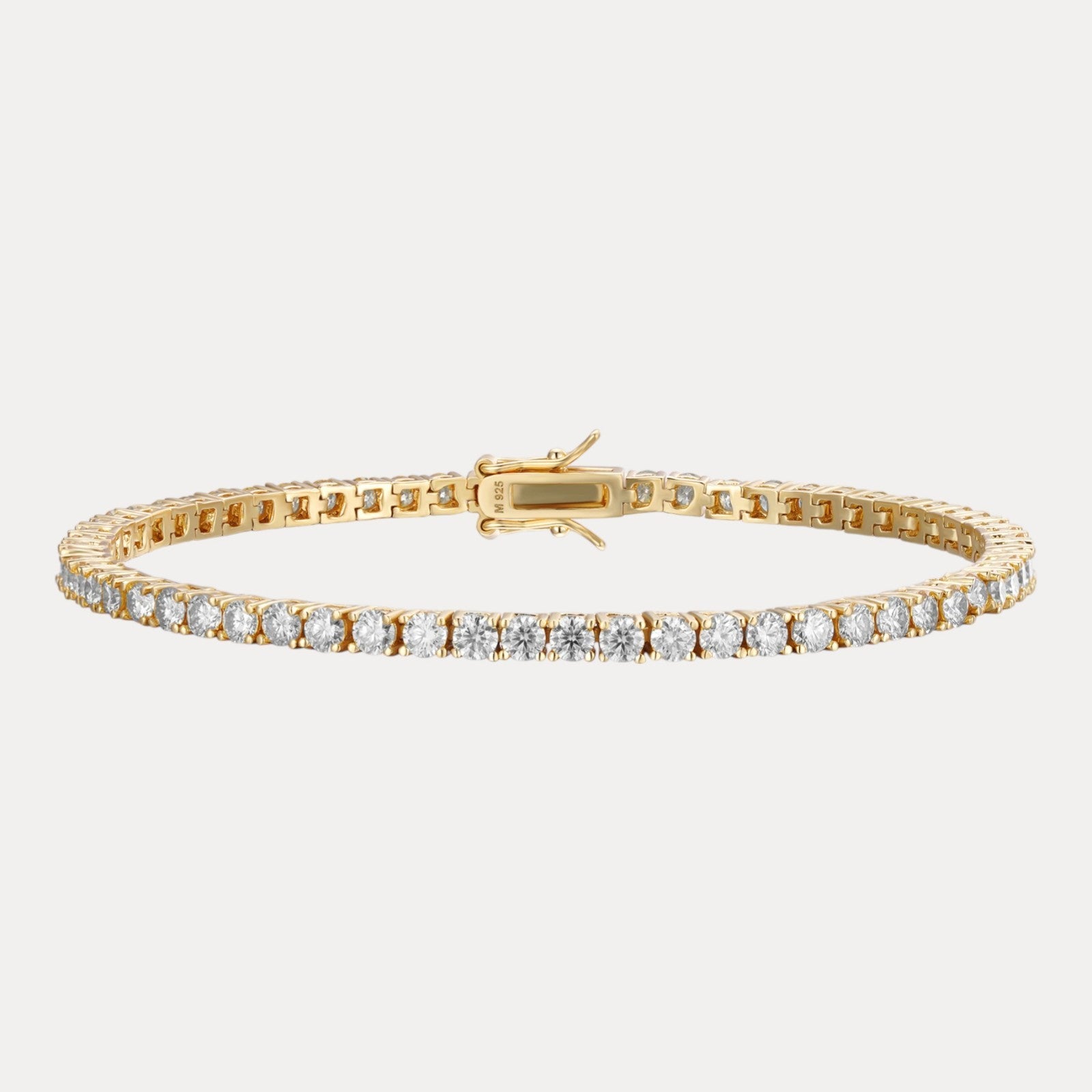 925 Sterling Silver 3mm Tennis Bracelet - CZ Or Moissanite