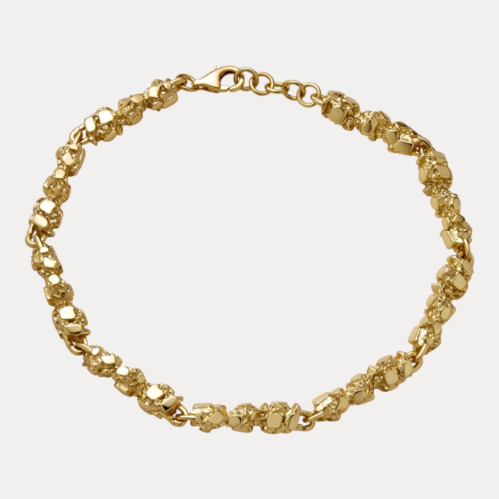 925 Sterling Silver 5mm Nugget Bracelet