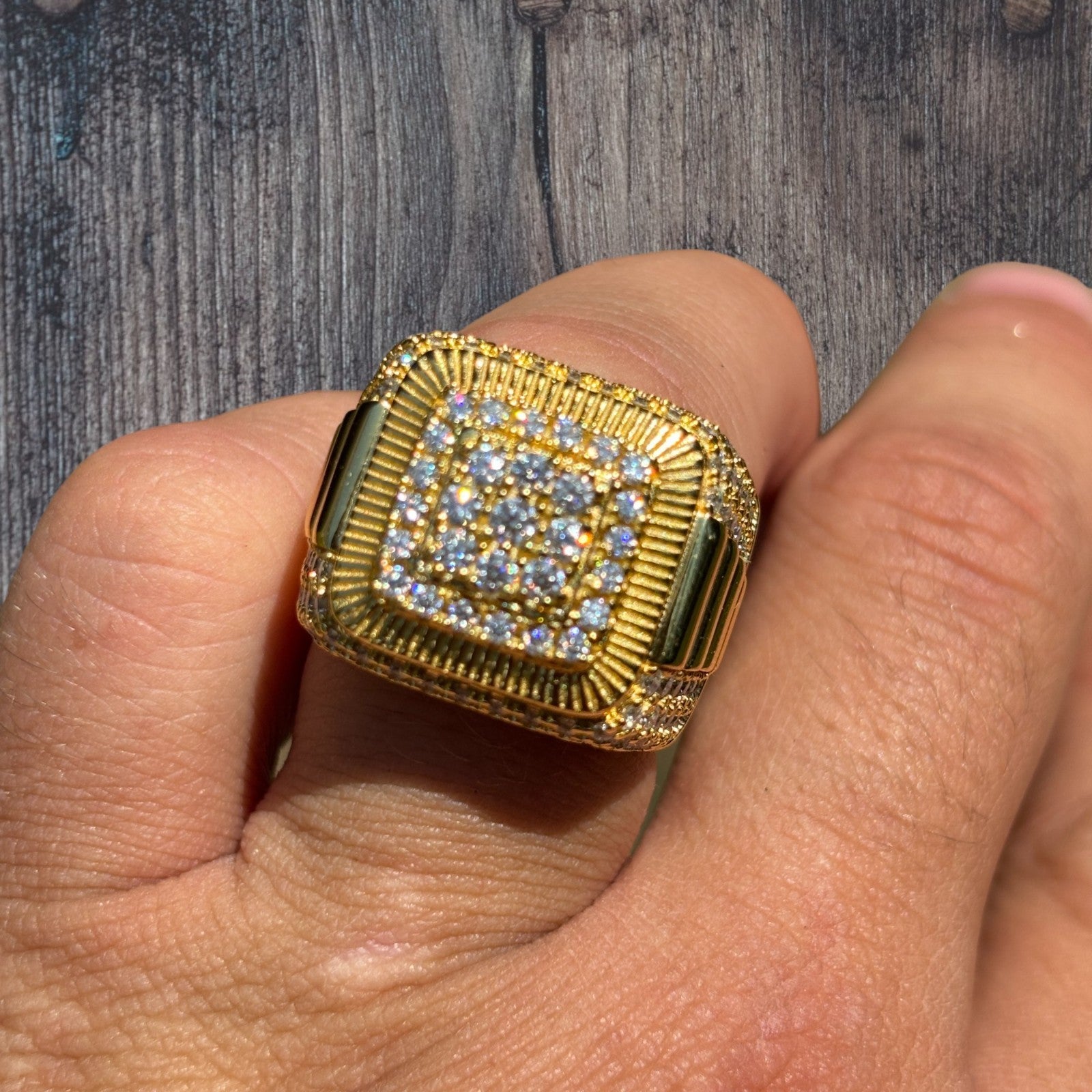 925 Sterling Silver Square Moissanite Ring