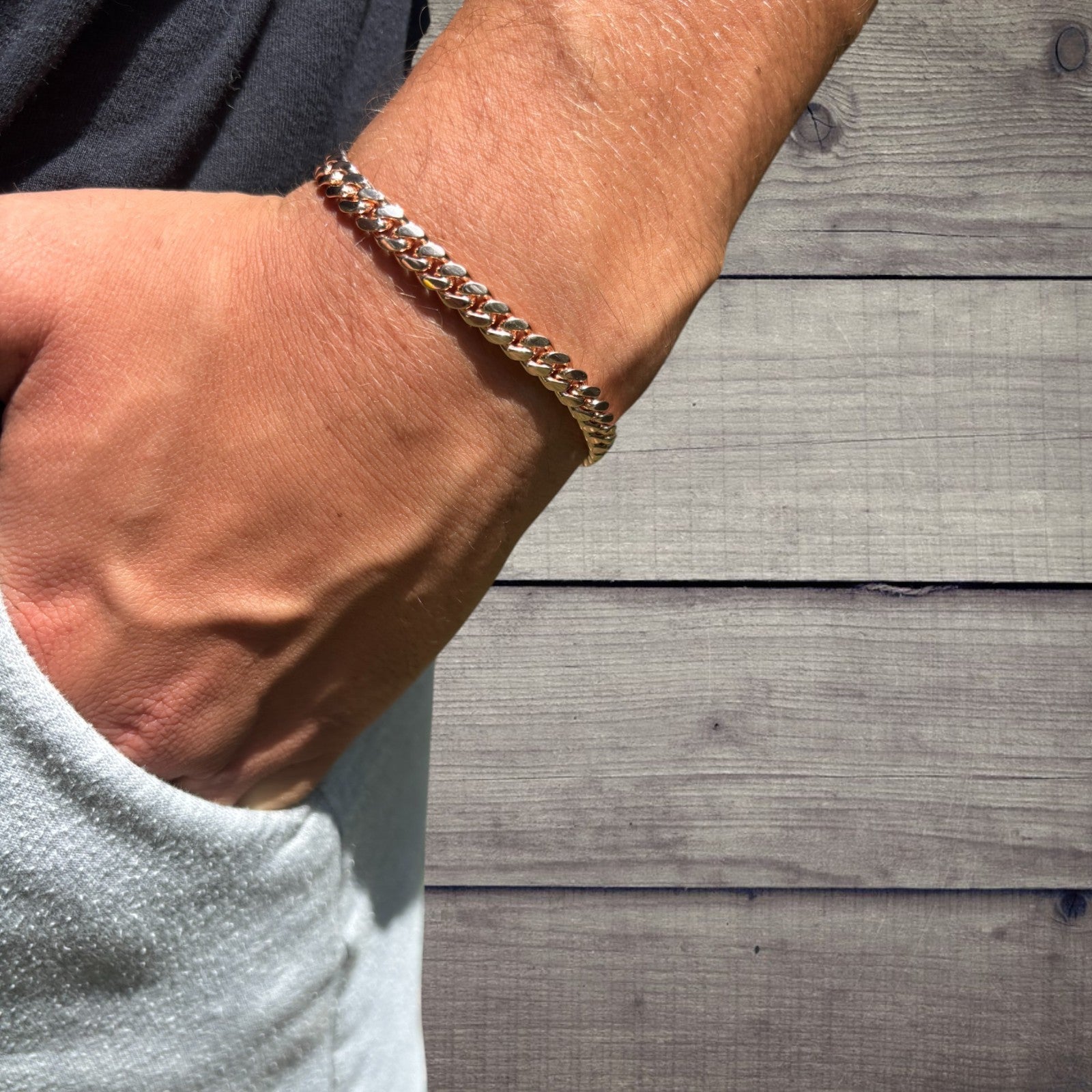 925 Sterling Silver 6mm Miami Cuban W. Box Clasp Bracelet