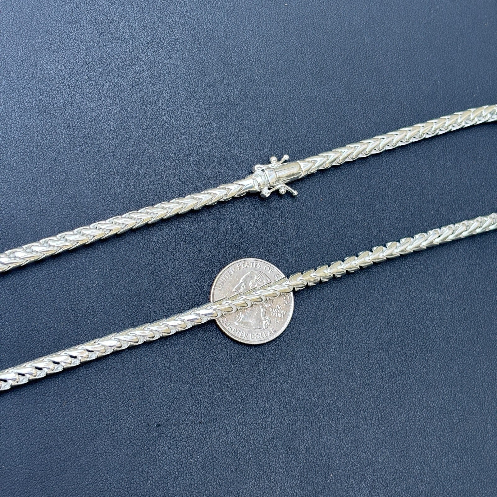 925 Sterling Silver 5mm Rounded Franco Chain Necklace