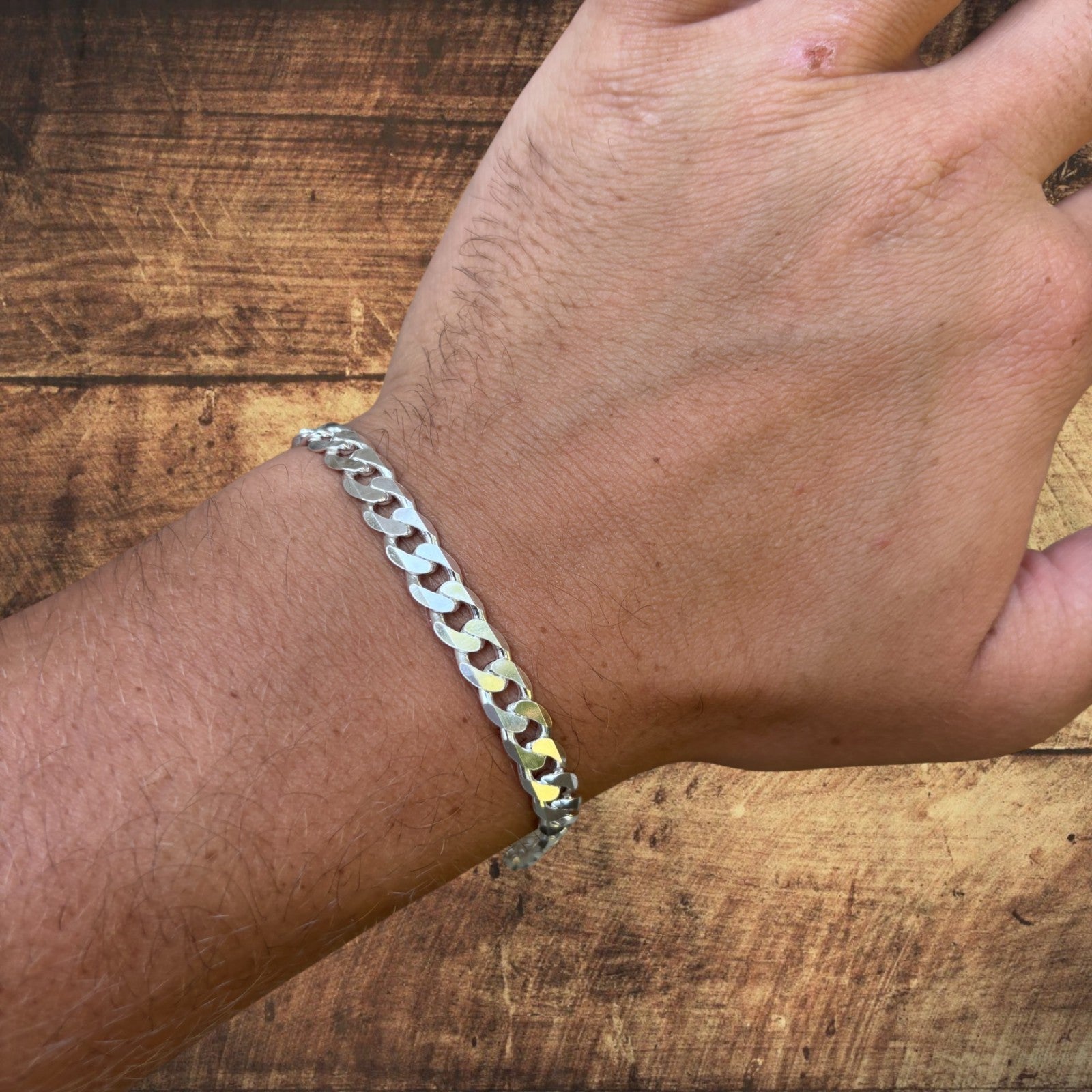 925 Sterling Silver 7mm Curb Bracelet