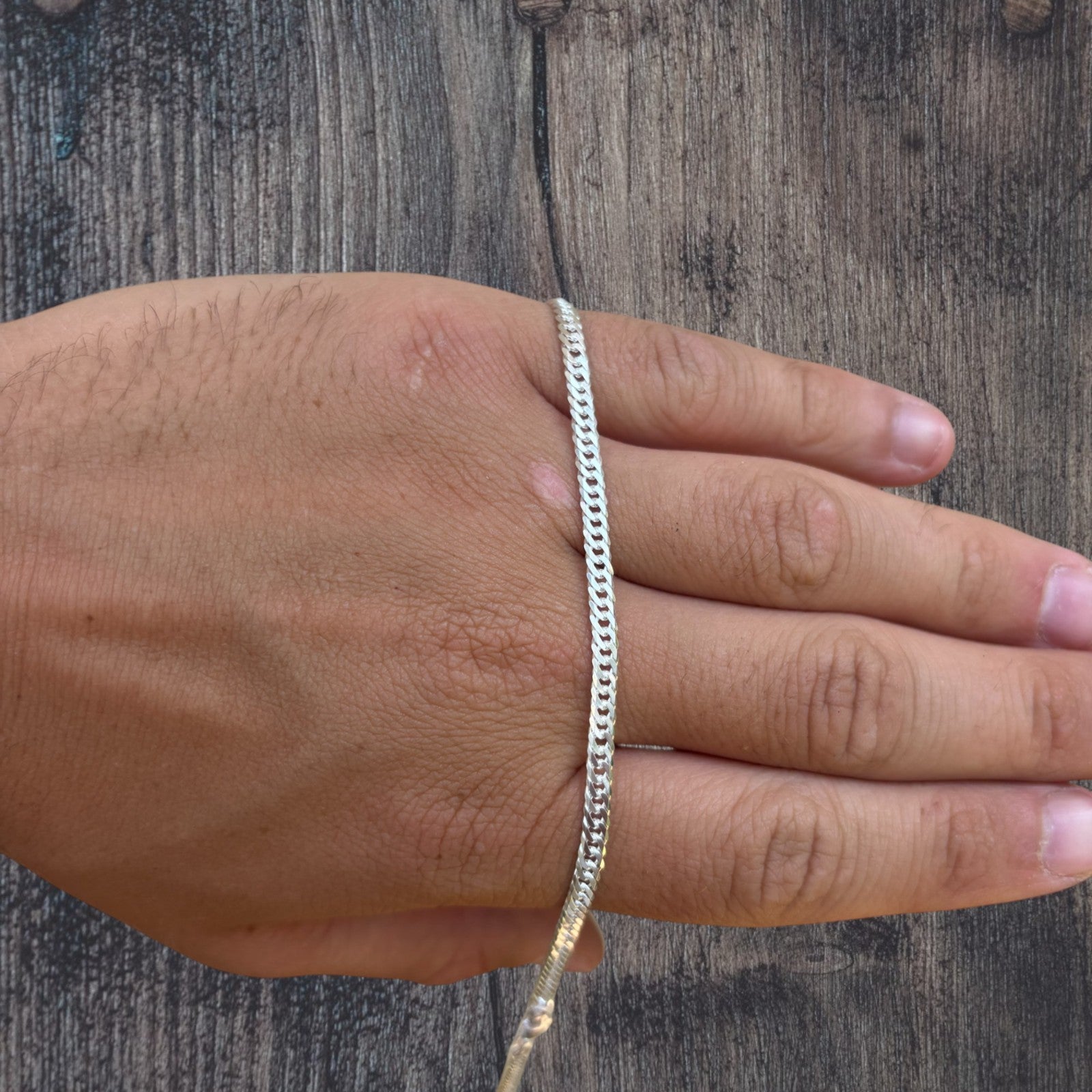 925 Sterling Silver 3.5mm Double Curb Chain Necklace