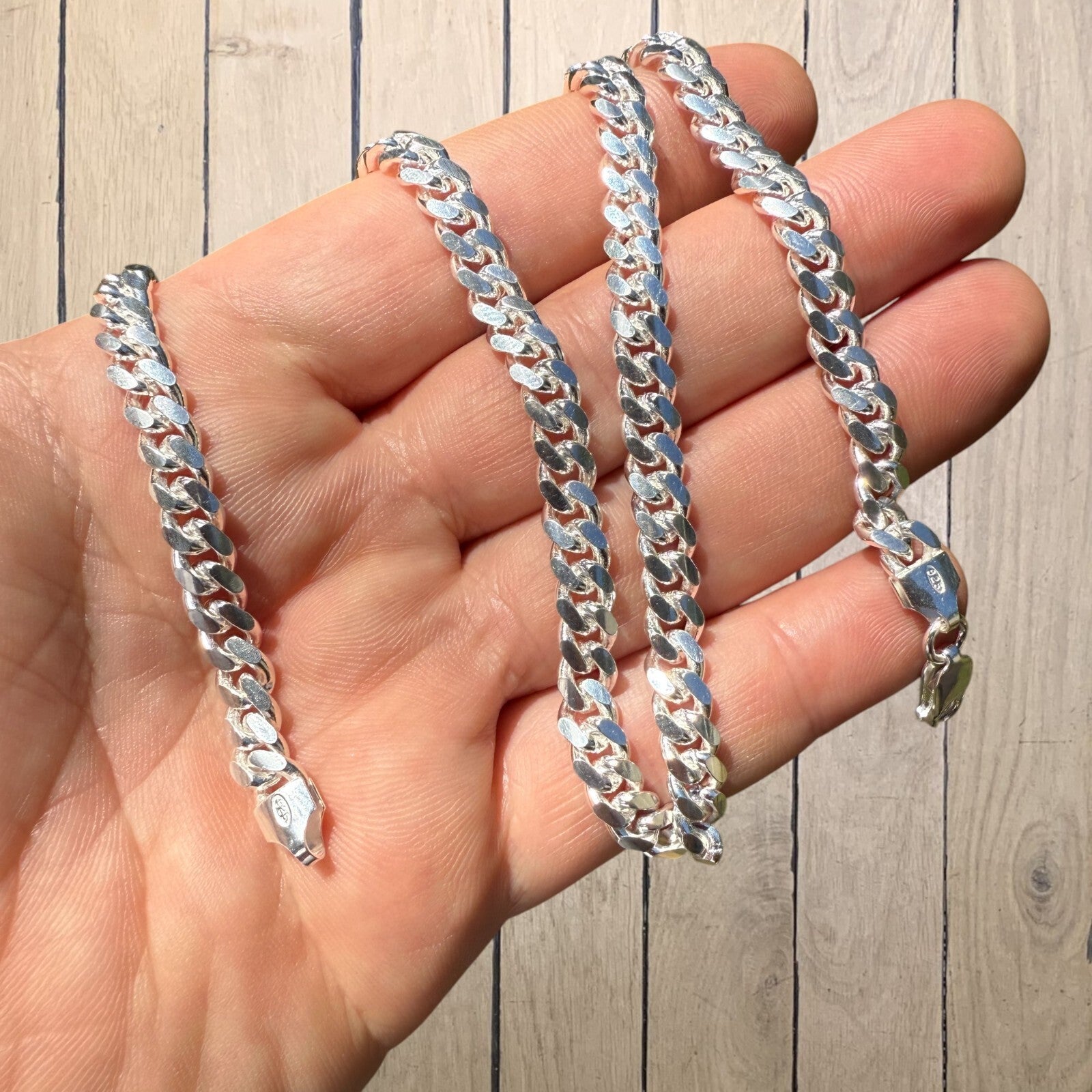 925 Sterling Silver 6mm Miami Cuban Chain Necklace
