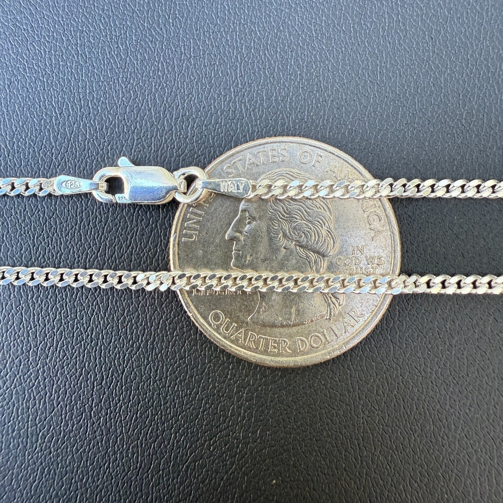 925 Sterling Silver 2mm Miami Cuban Chain Necklace