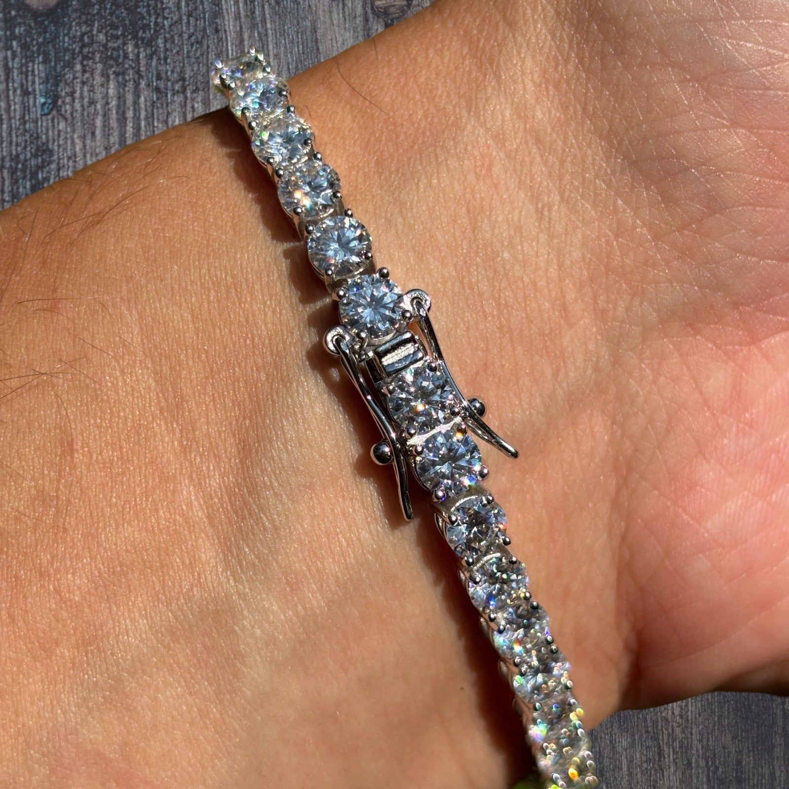 925 Sterling Silver 5mm Tennis Bracelet - CZ Or Moissanite