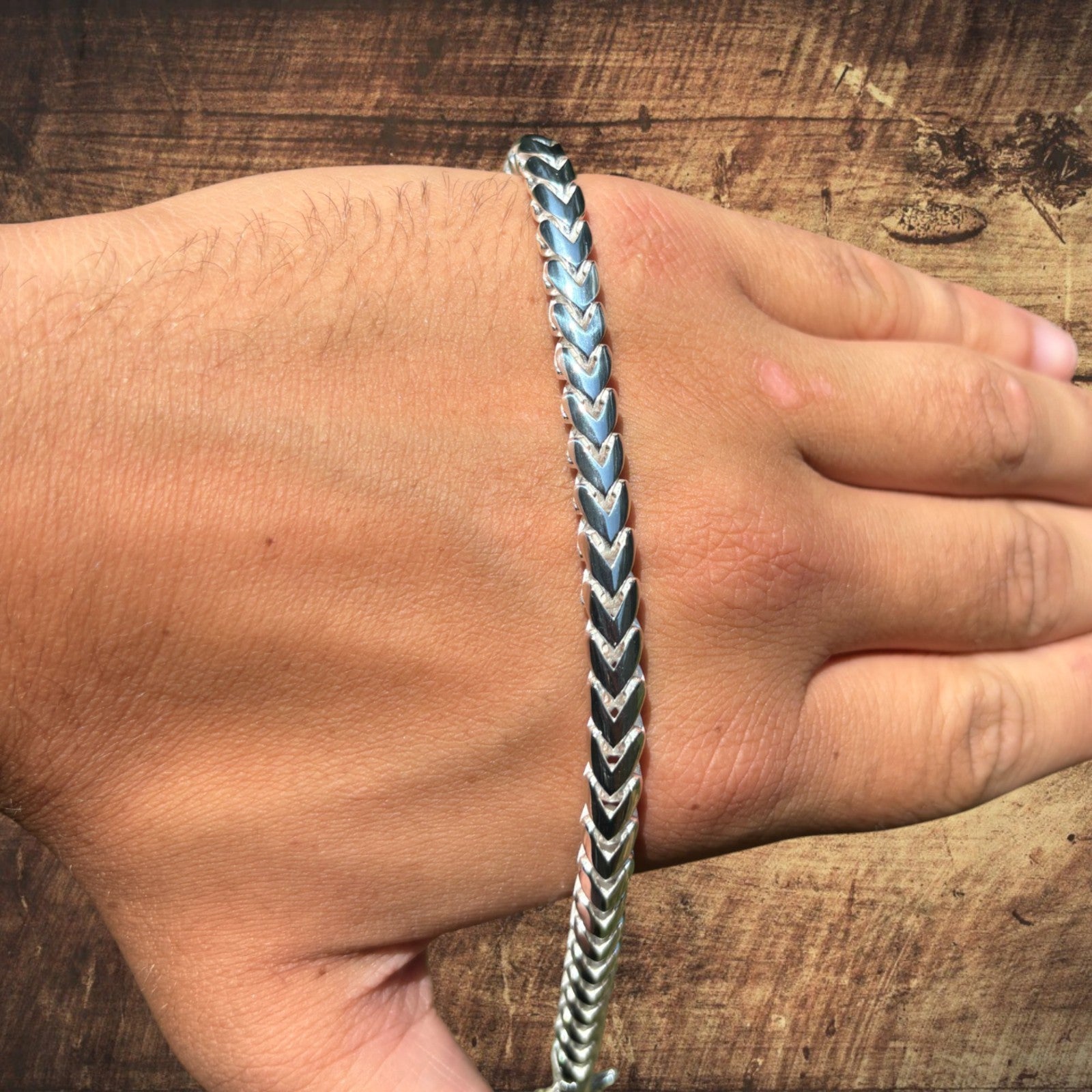 925 Sterling Silver 6mm Rounded Franco Chain Necklace