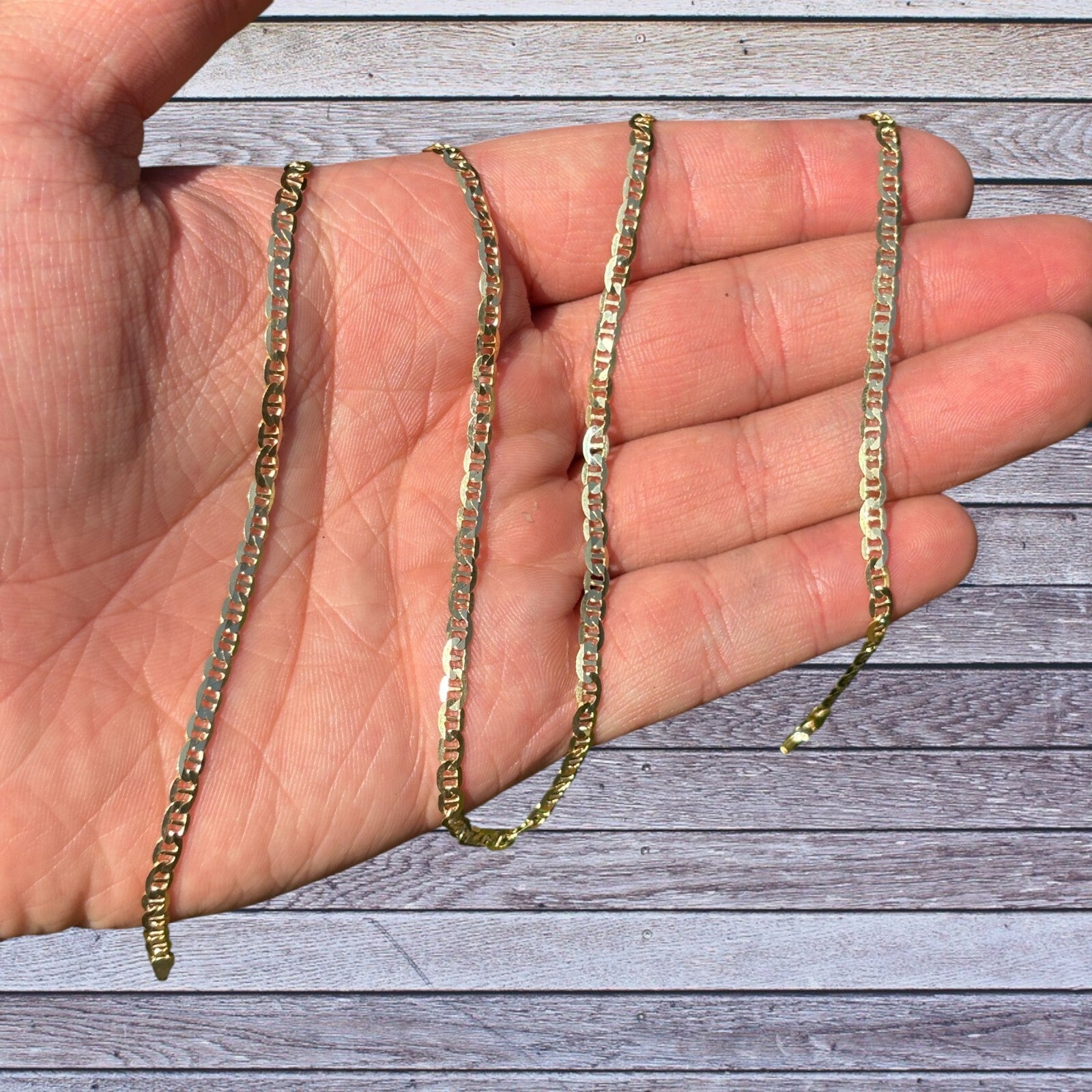 925 Sterling Silver 3mm Mariner Chain Necklace
