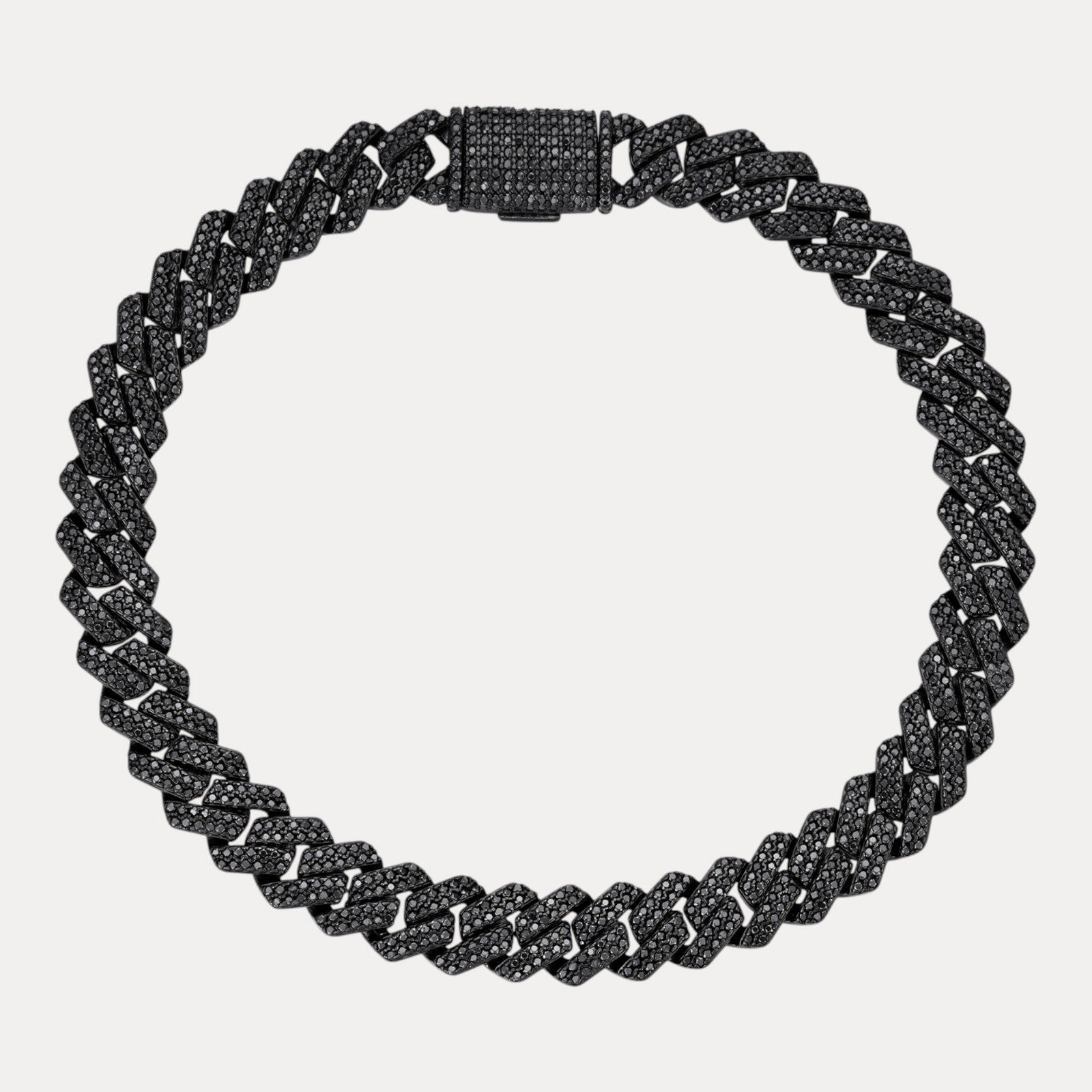 925 Sterling Silver 8mm Moissanite Cuban Prong Bracelet