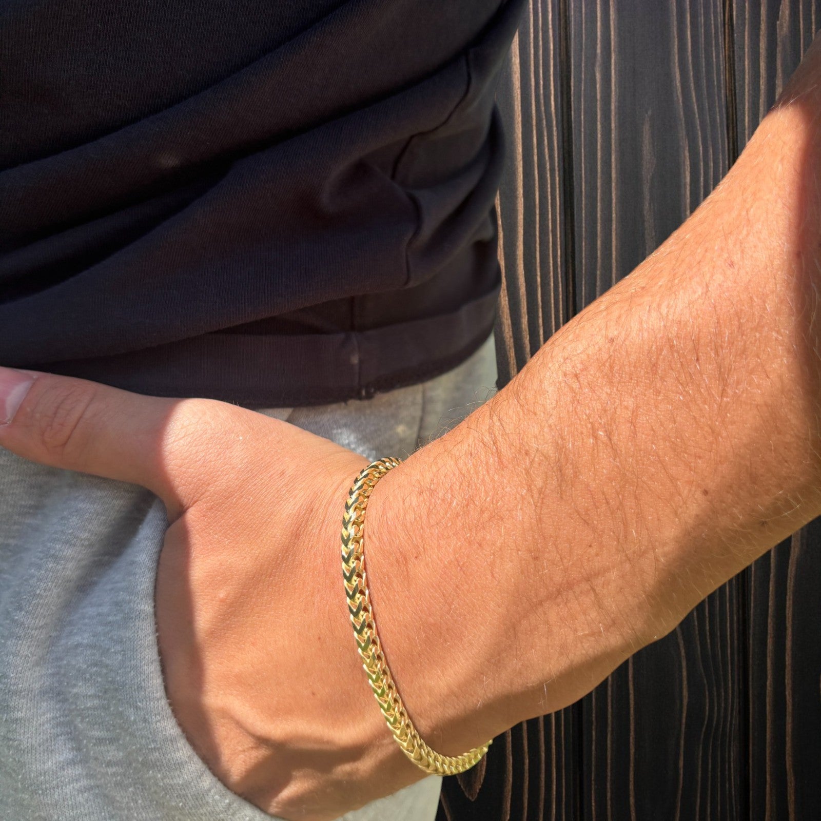 925 Sterling Silver 4mm Franco Bracelet