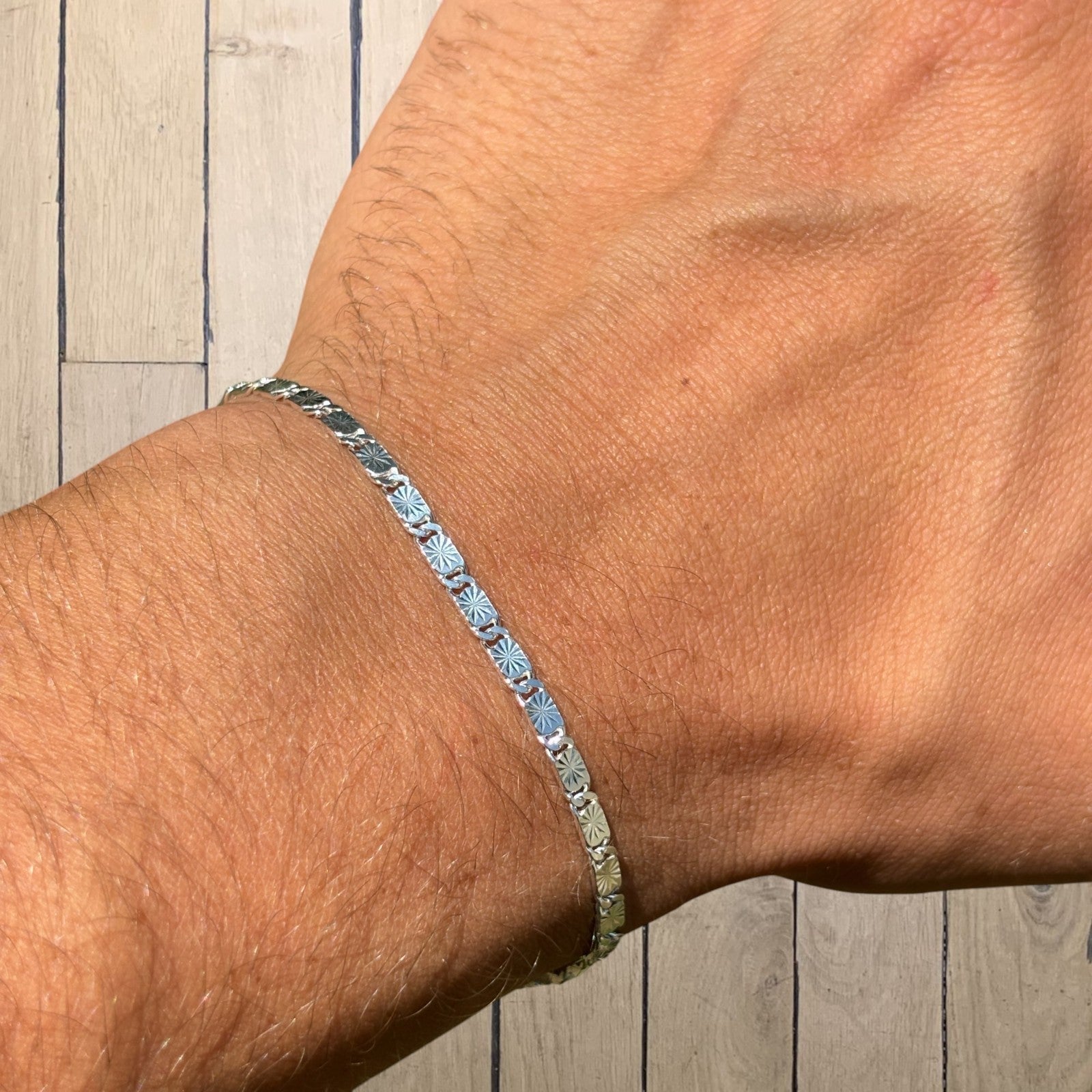 925 Sterling Silver 3mm Valentino Bracelet