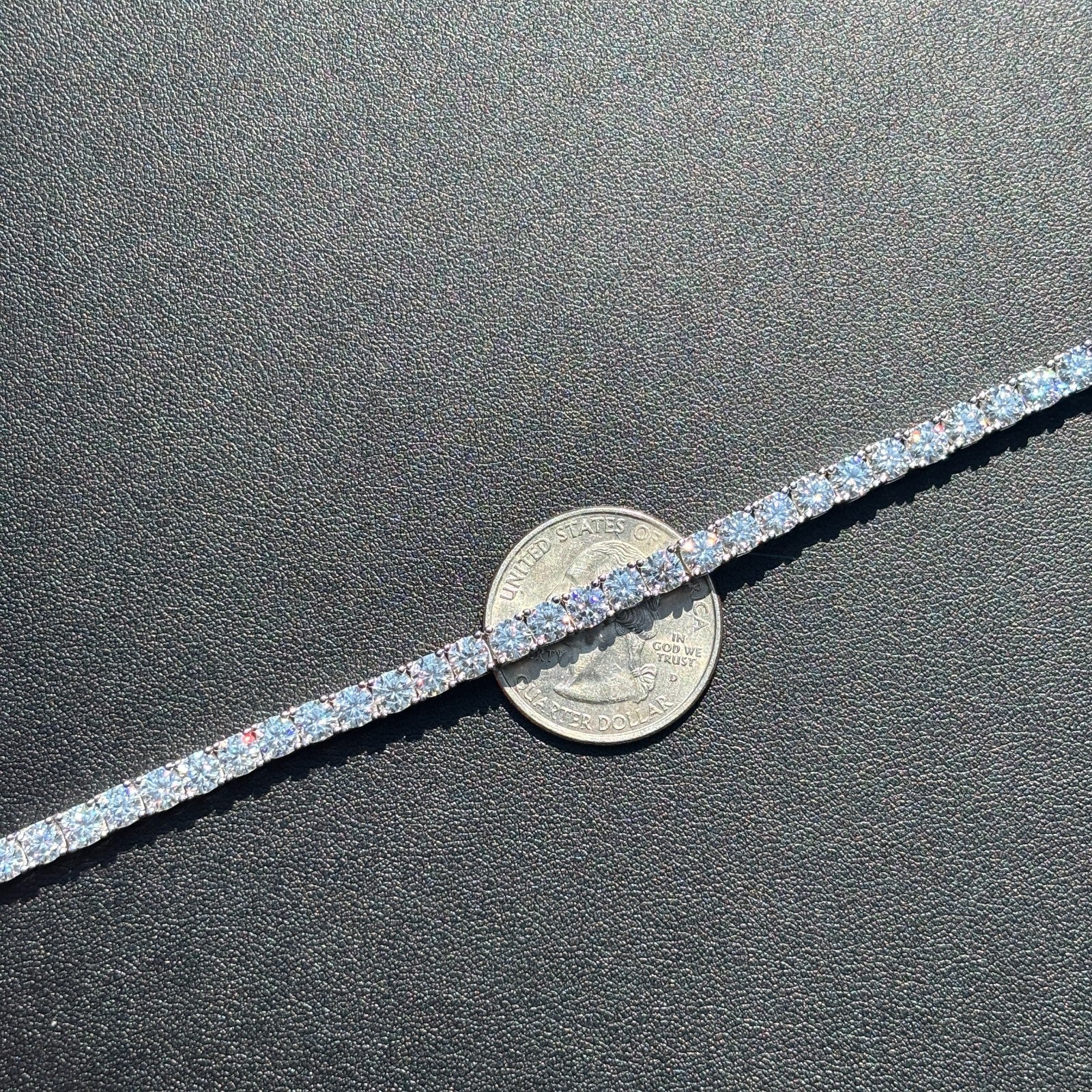 925 Sterling Silver 4mm Tennis Bracelet - CZ Or Moissanite