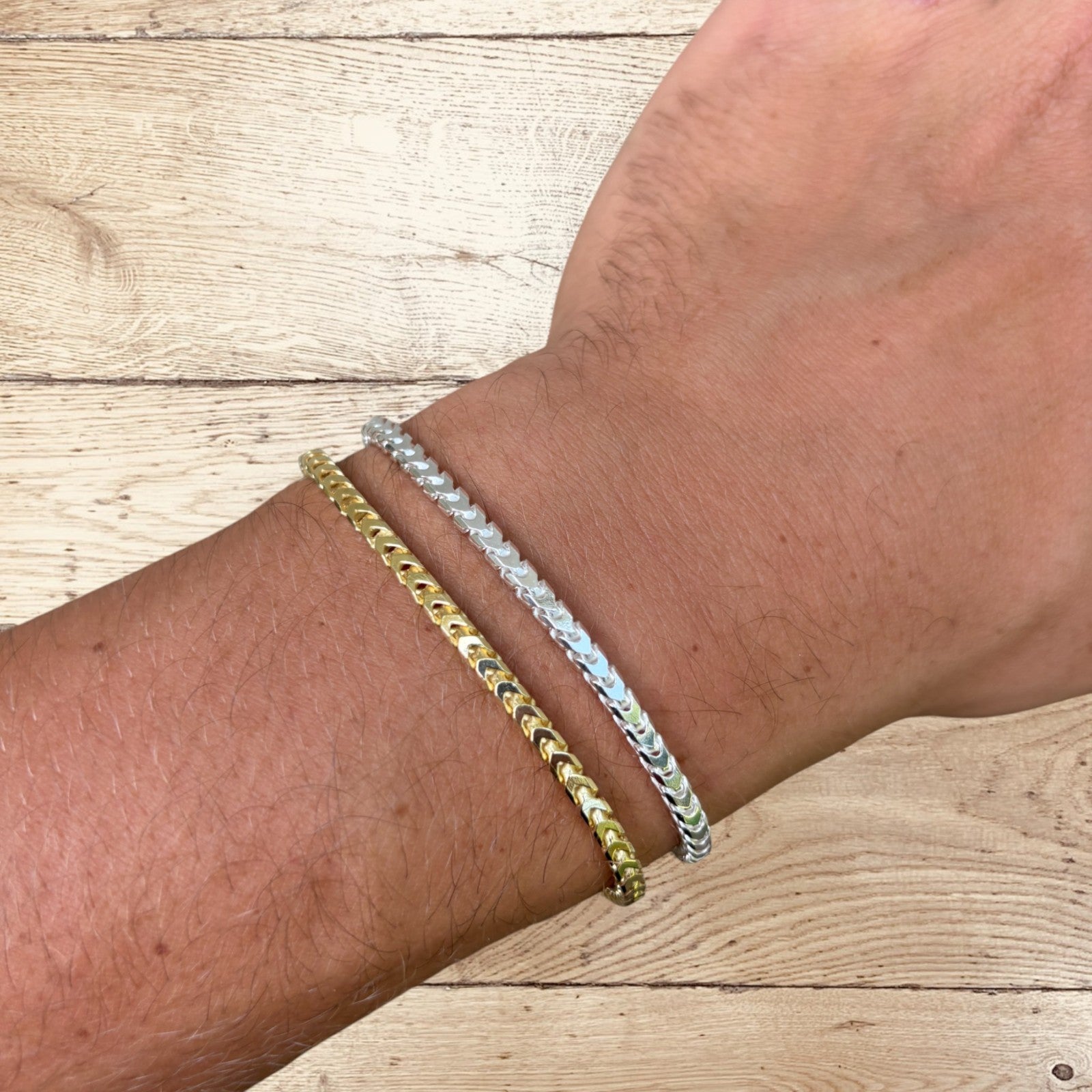 925 Sterling Silver 3mm Franco Bracelet