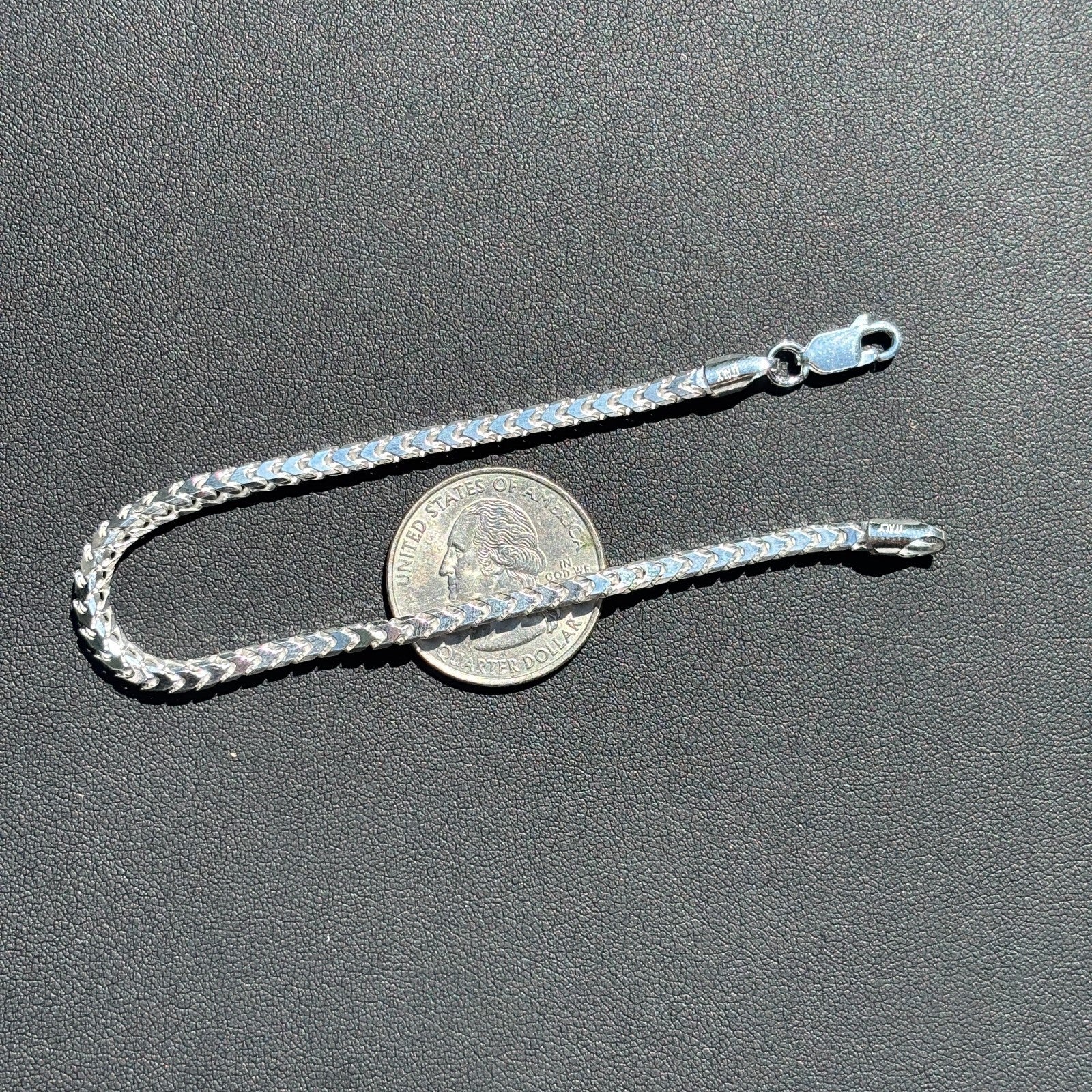 925 Sterling Silver 3mm Franco Bracelet