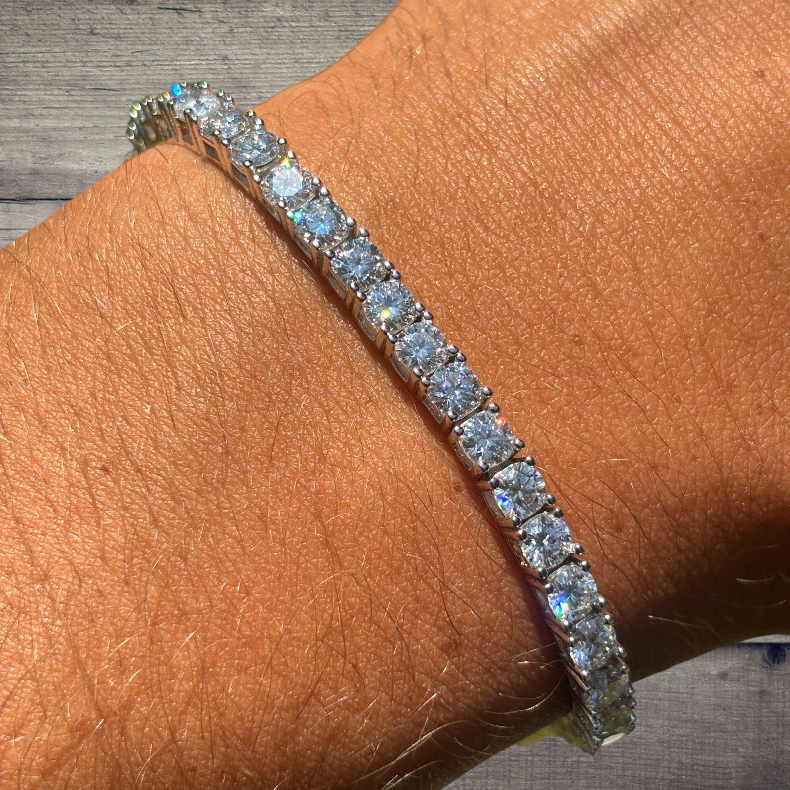 925 Sterling Silver 4mm Tennis Bracelet - CZ Or Moissanite