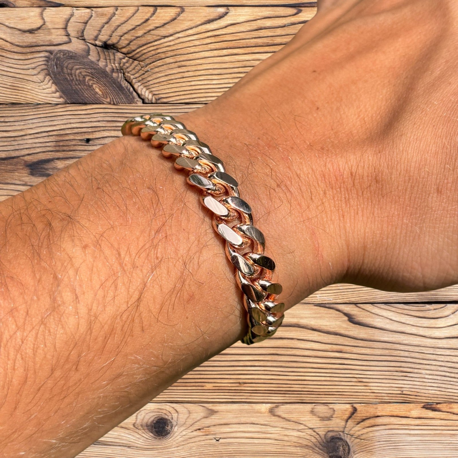 925 Sterling Silver 8mm Miami Cuban W. Box Clasp Bracelet