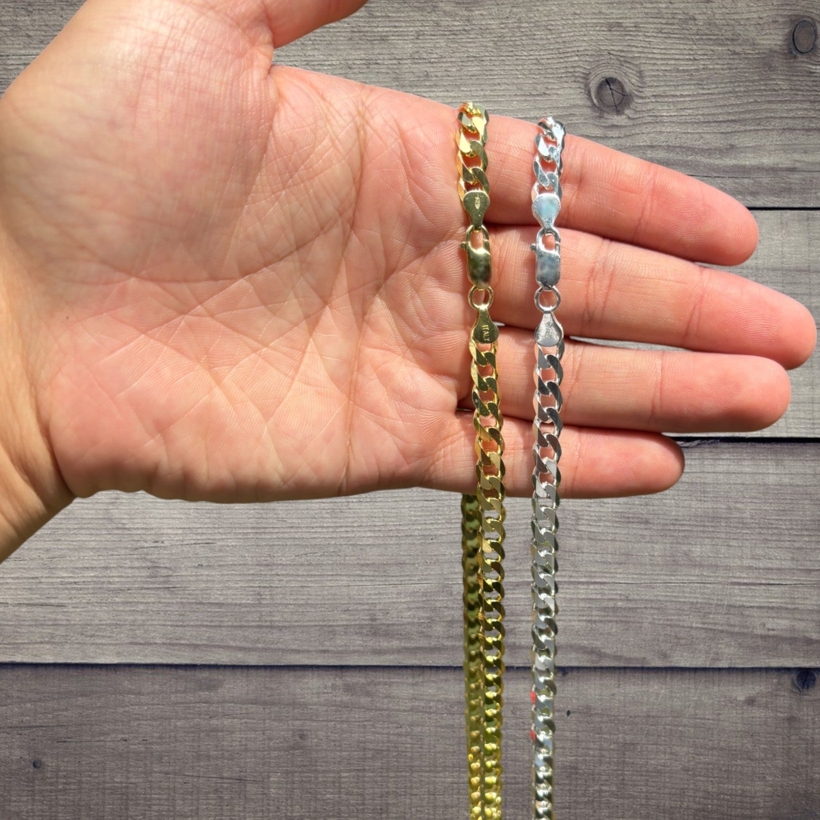 925 Sterling Silver 7mm Curb Chain Necklace