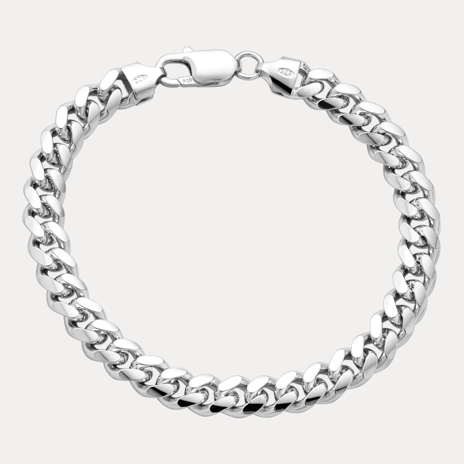 925 Sterling Silver 8mm Miami Cuban Bracelet