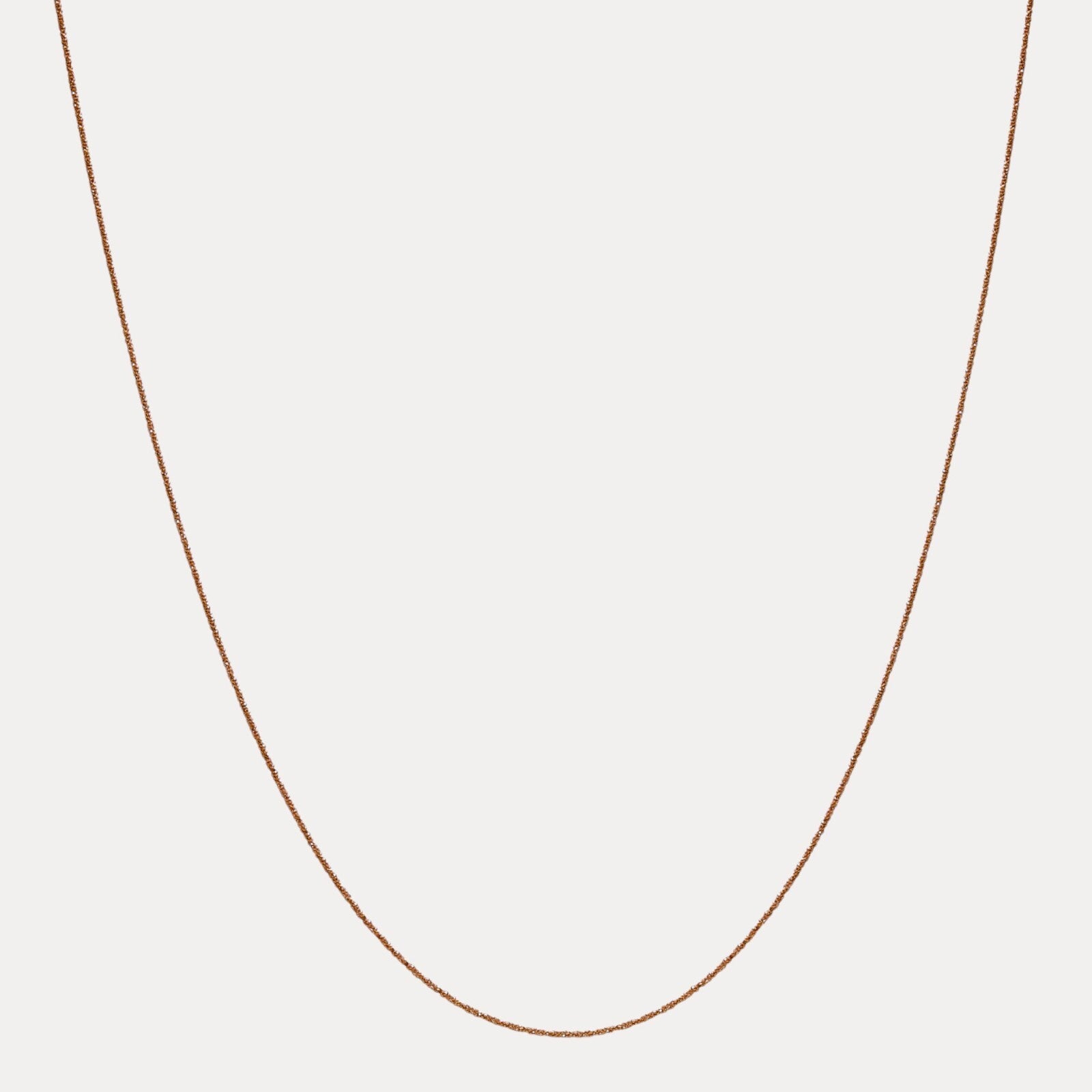 925 Sterling Silver 1mm Sparkle Rock Chain Necklace